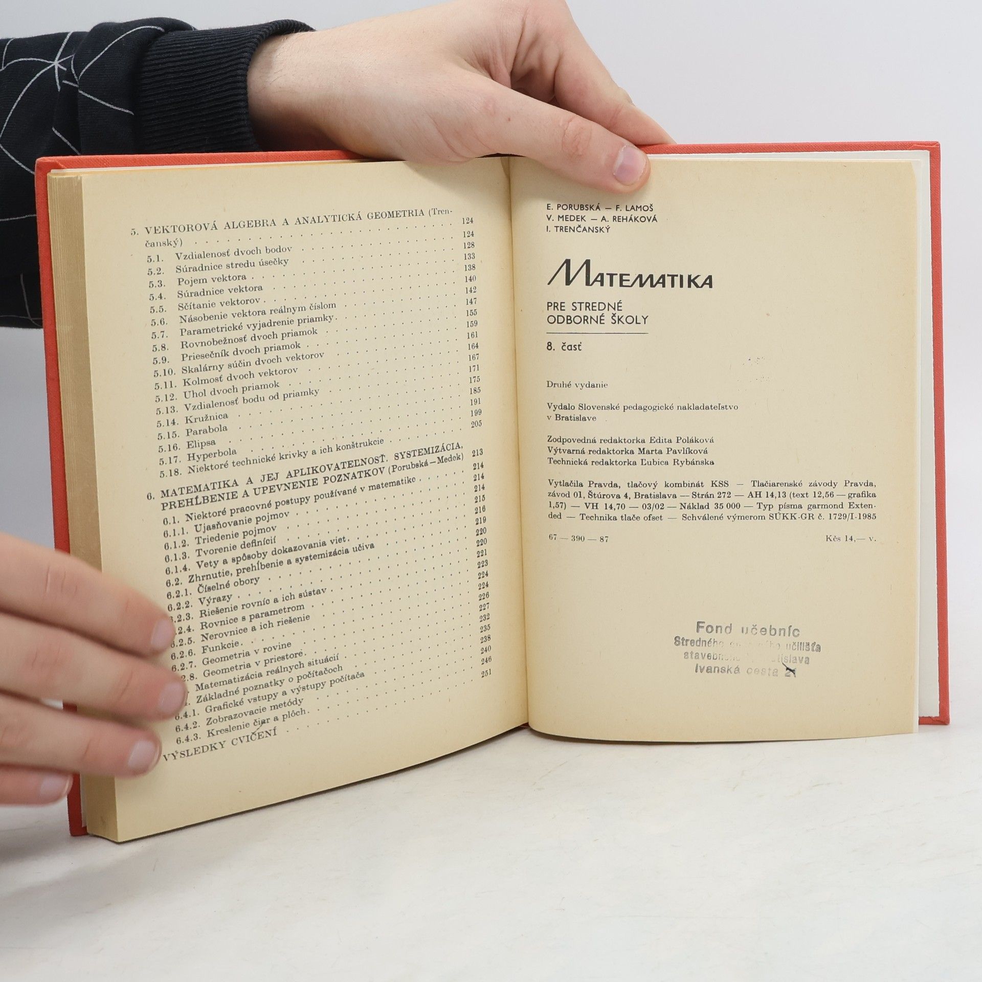 Kolektiv autorů Matematika pre stredné odborné školy 8. čásť