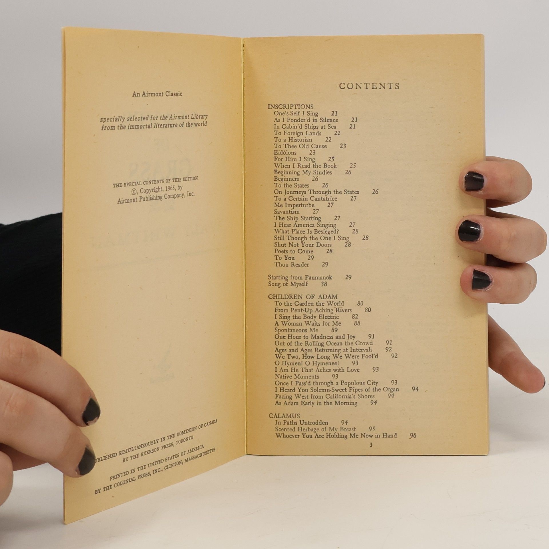 Walt Whitman Leaves of Grass
