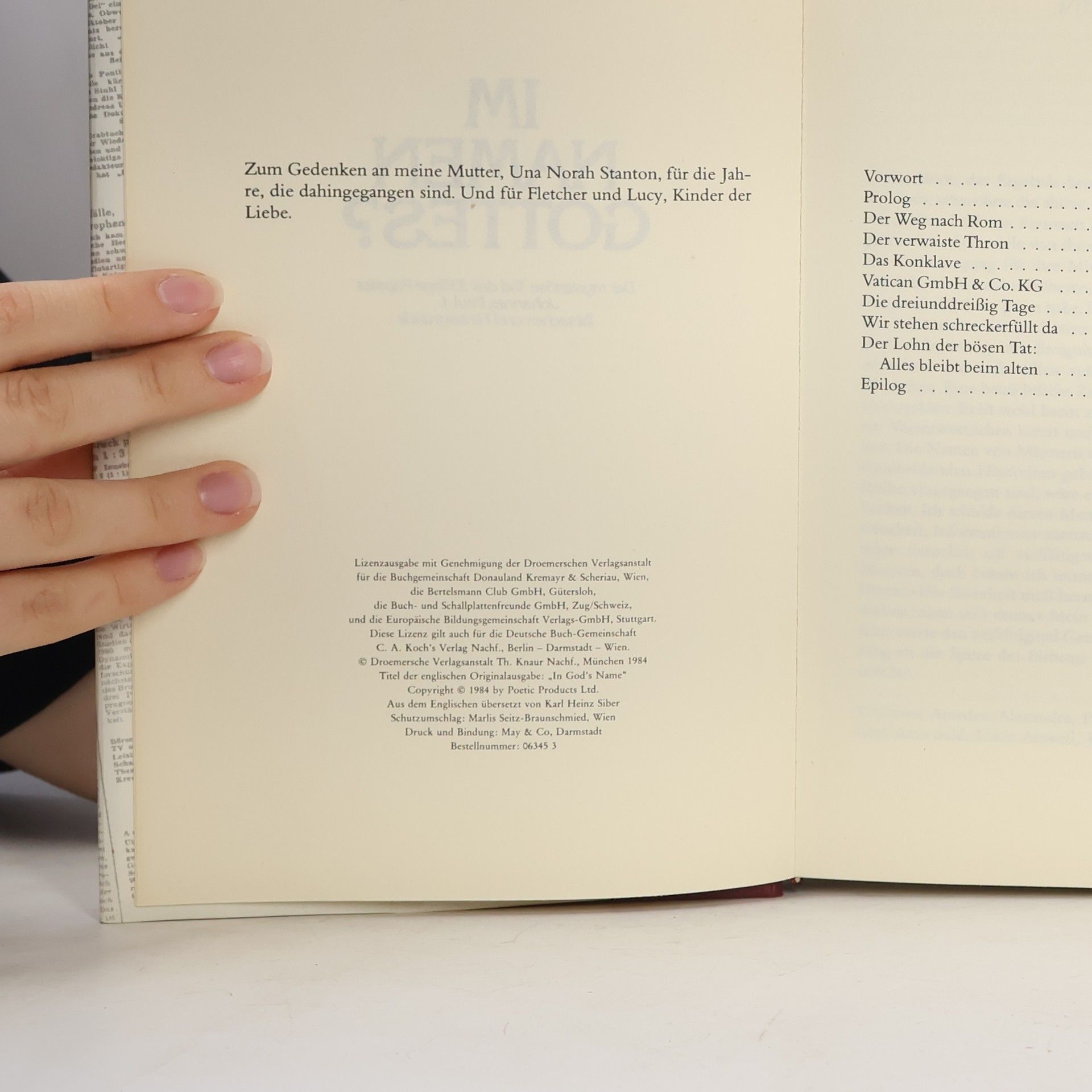 David A. Yallop IM NAMEN GOTTES?