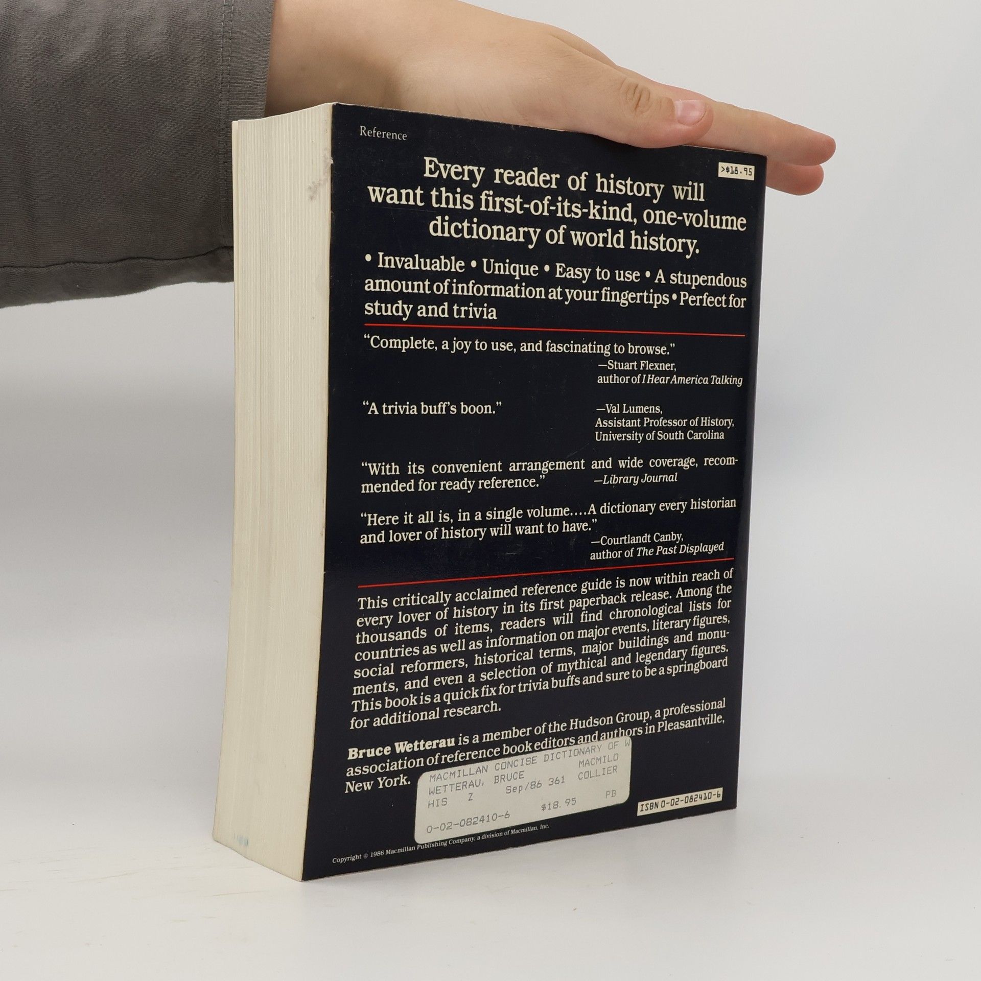 Bruce Wetterau Macmillan Concise Dictionary of World History
