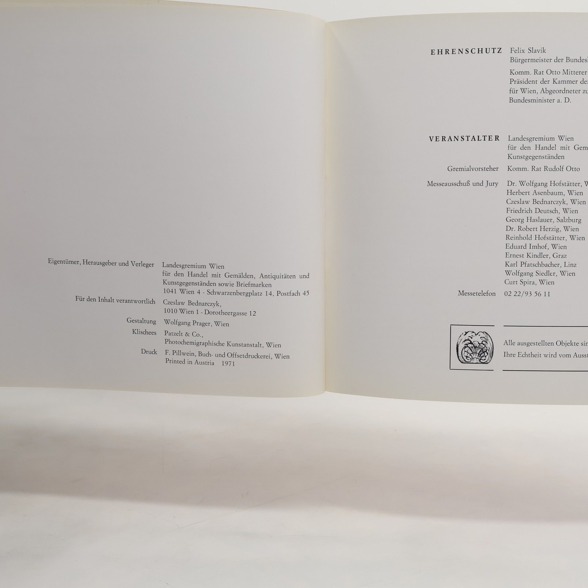 Autorenkollektiv Wiener Kunst & Antiquitäten Messe 1971