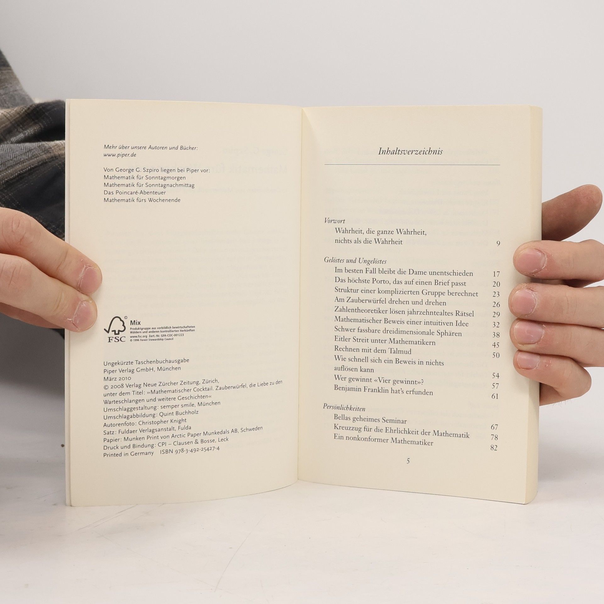 George G. Szpiro Mathematik fürs Wochenende