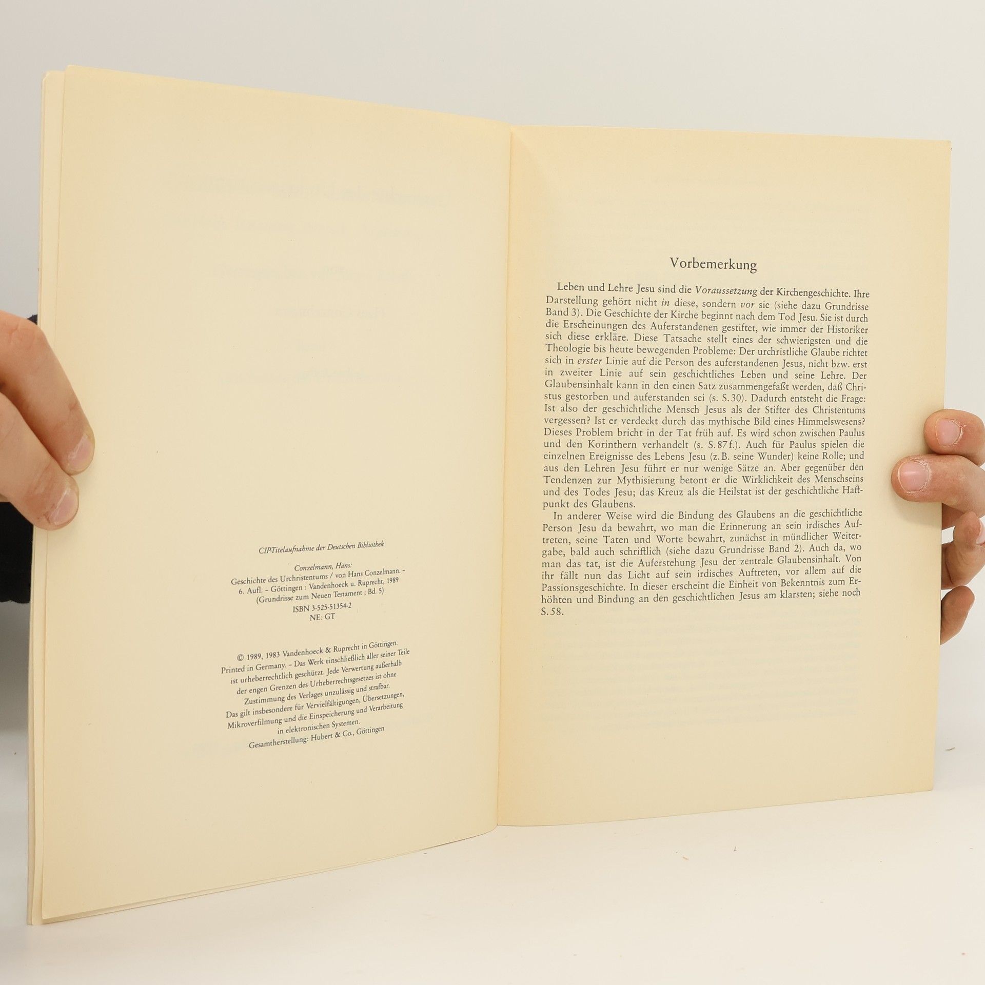 Hans Conzelmann Grundrisse zum neuen Testament. Geschichte des Urchristentums 5