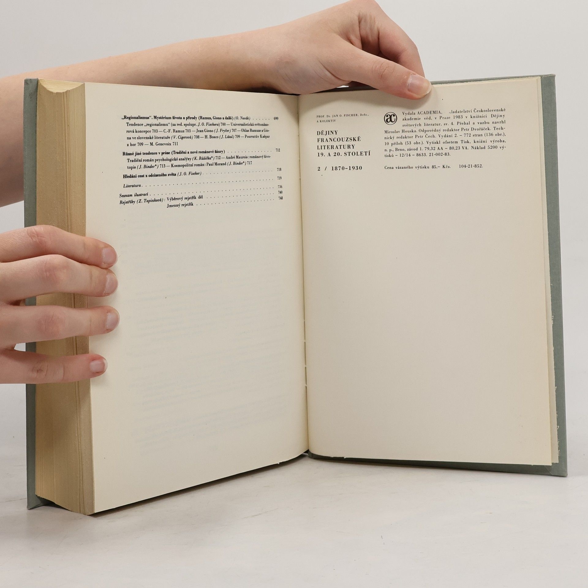 Jan Otokar Fischer Dějiny francouzské literatury 19. a 20. stol. 2