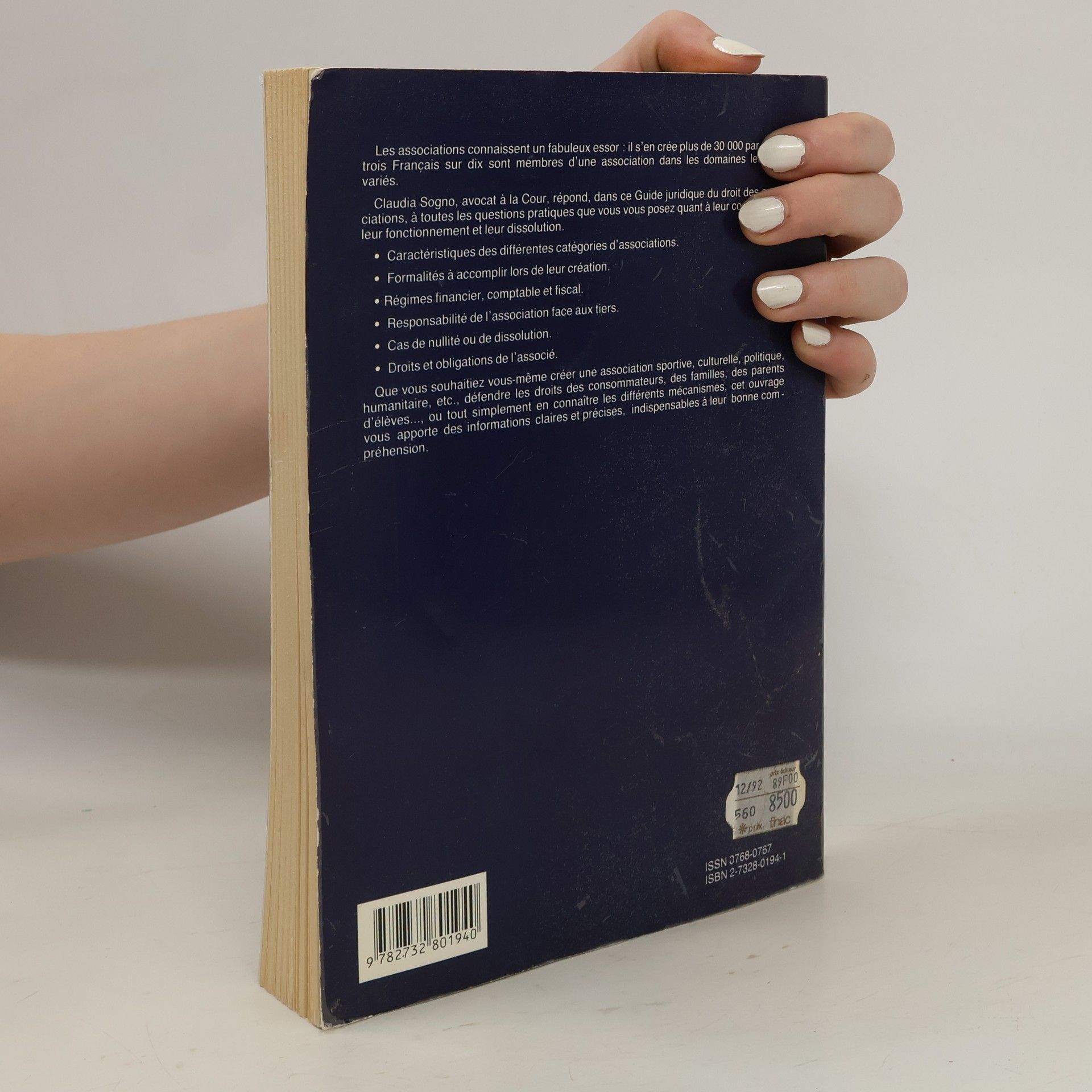 Claudia Sogno Guide juridique du droit des associations - Nouvelle édition mise à jour