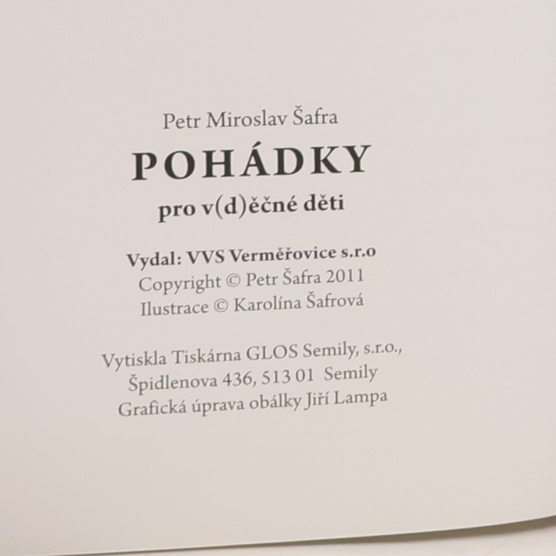 Petr Miroslav Šafra Pohádky pro v(d)ěčné děti