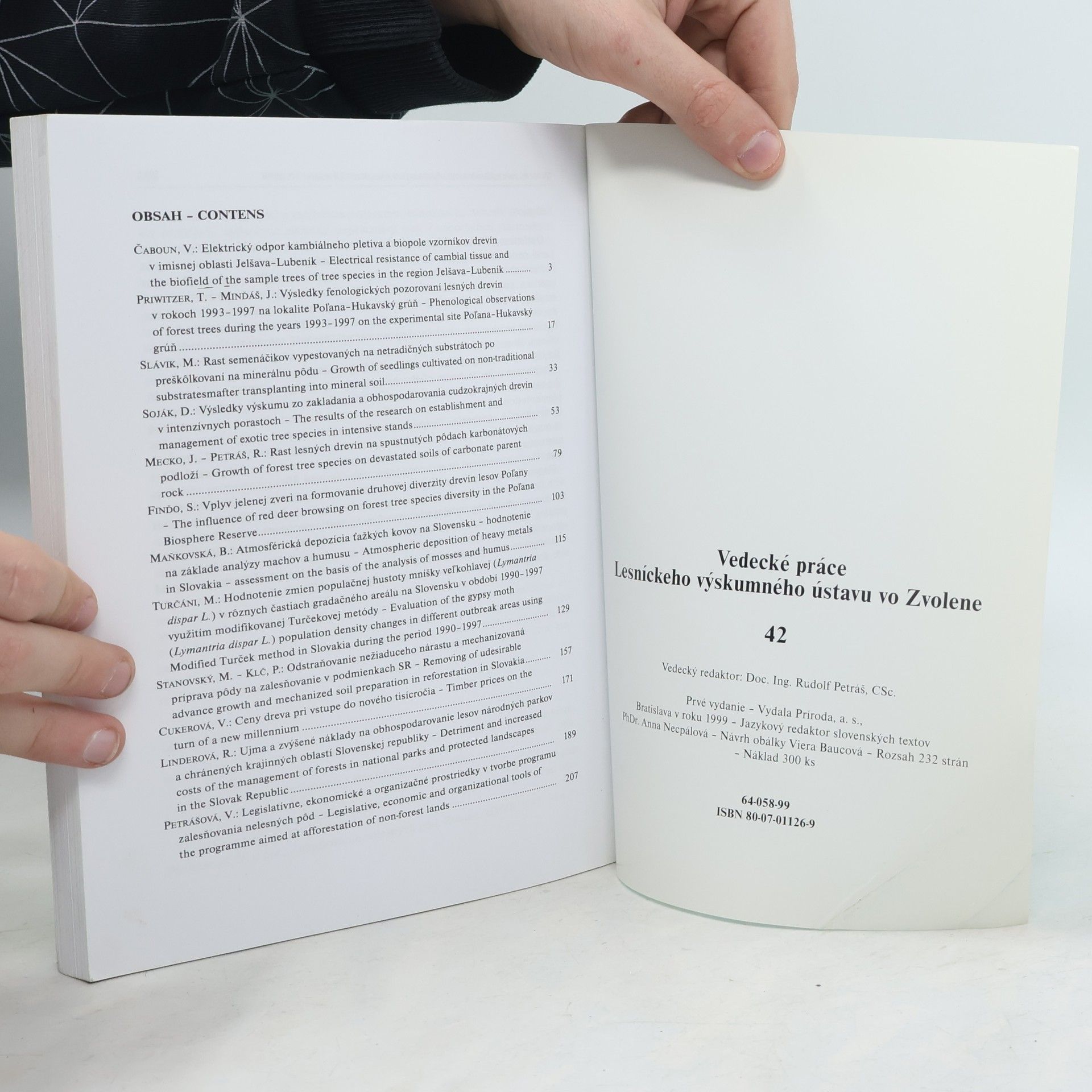 Rudolf Petráš Vedecké práce Lesníckeho výskumného ústavu vo Zvolene 42