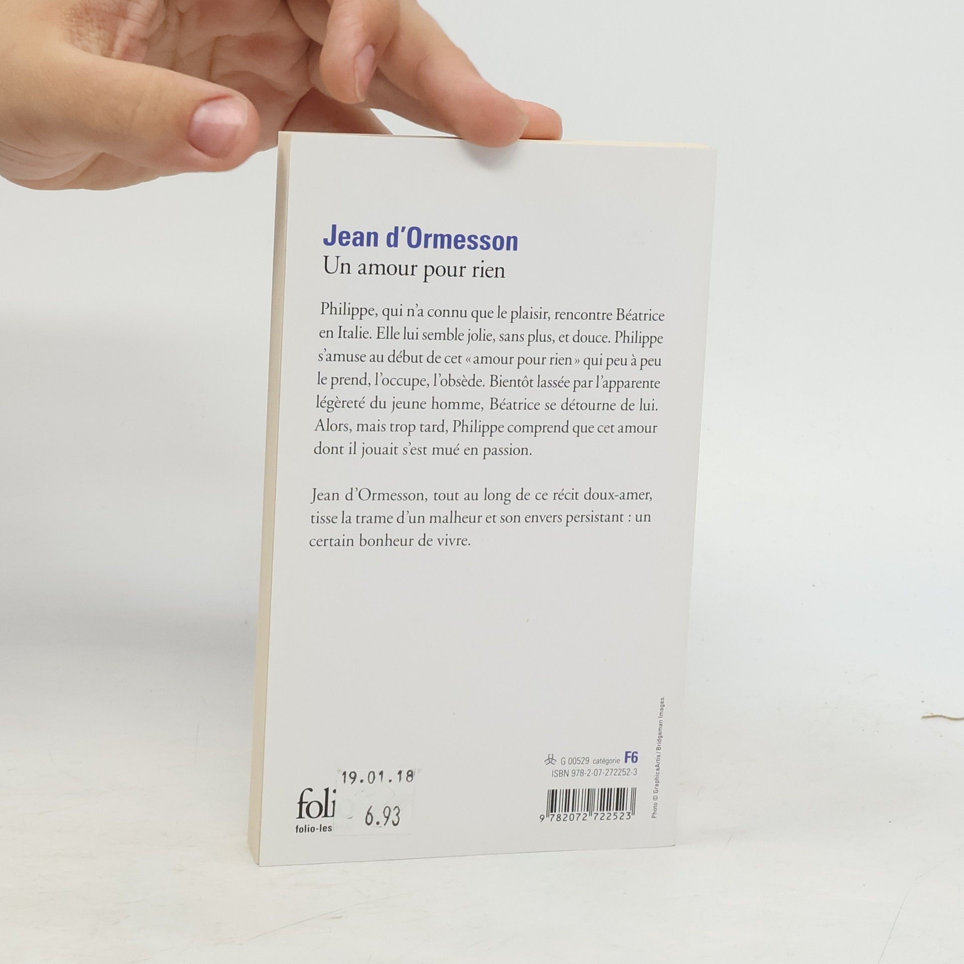 Jean d'Ormesson Un amour pour rien