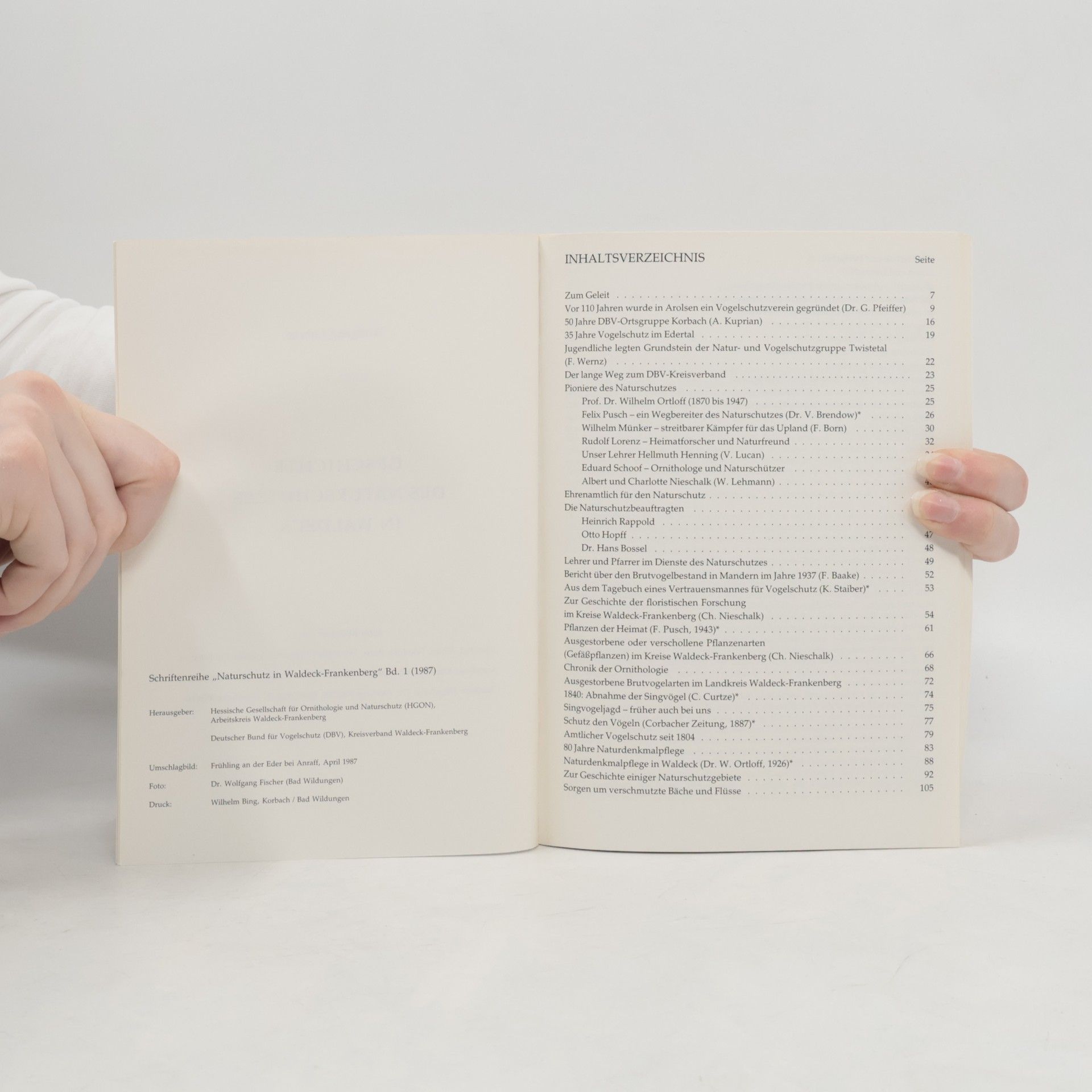 Wolfgang Lübcke Geschichte des Naturschutzes in Waldeck