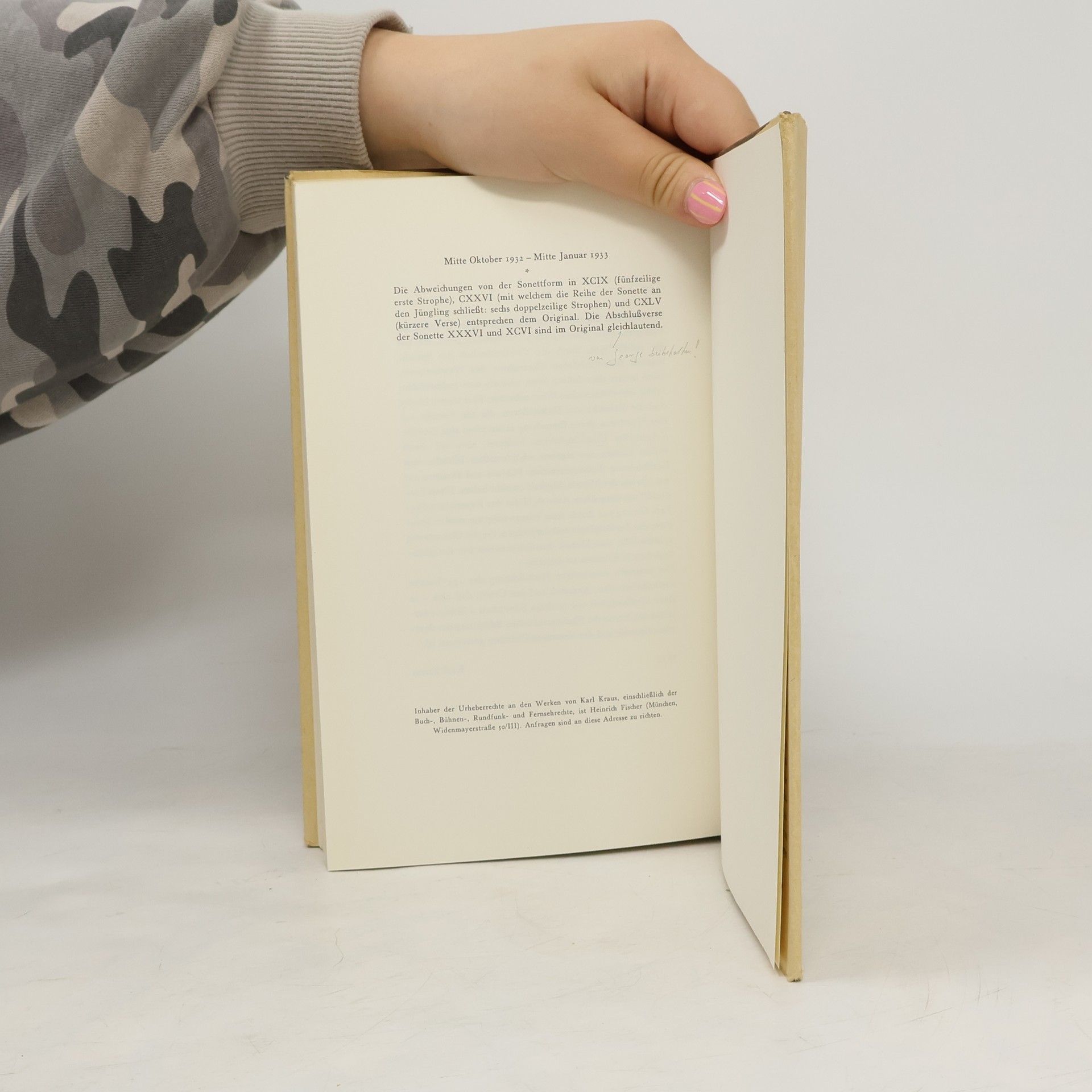 Karl Kraus Shakespeares Sonette. Nachdichtung