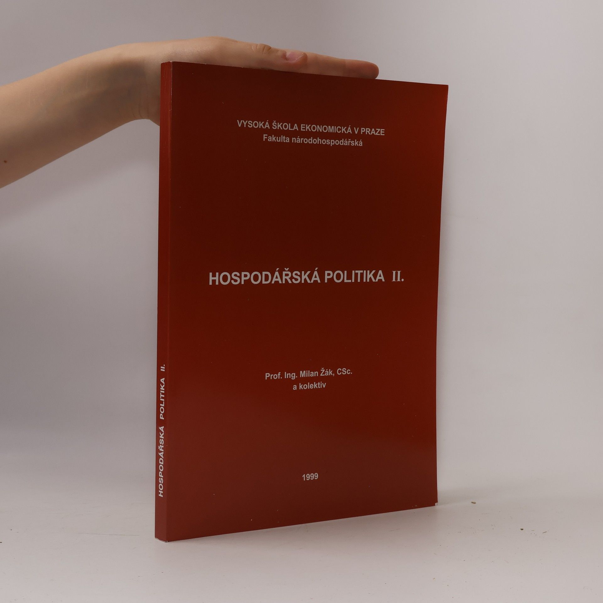 Milan Žák Učebnice hospodářské politiky II.