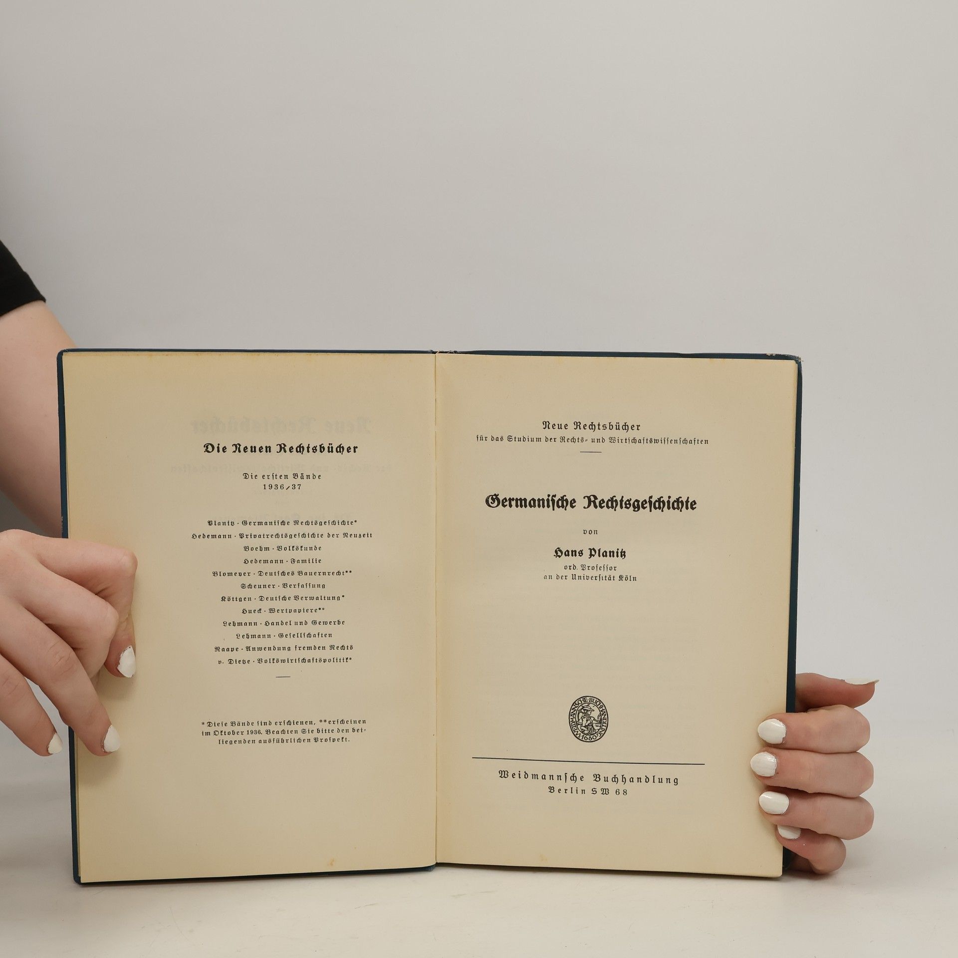 Hans Planitz Germanische Rechtsgeschichte