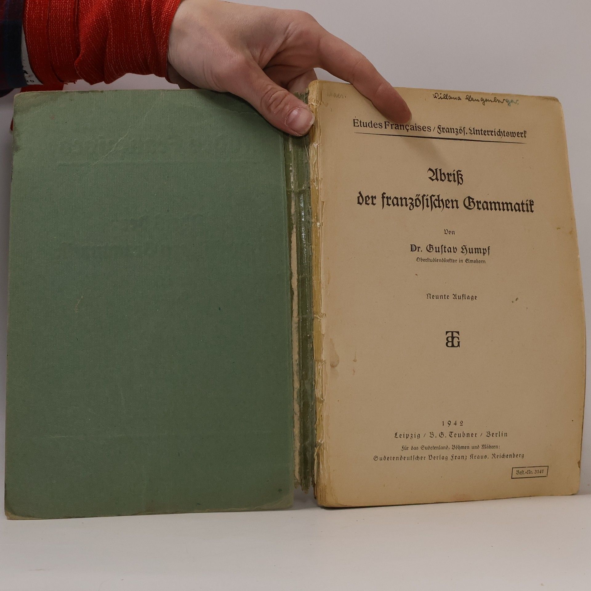 Gustav Humpf Abriss der französischen Grammatik