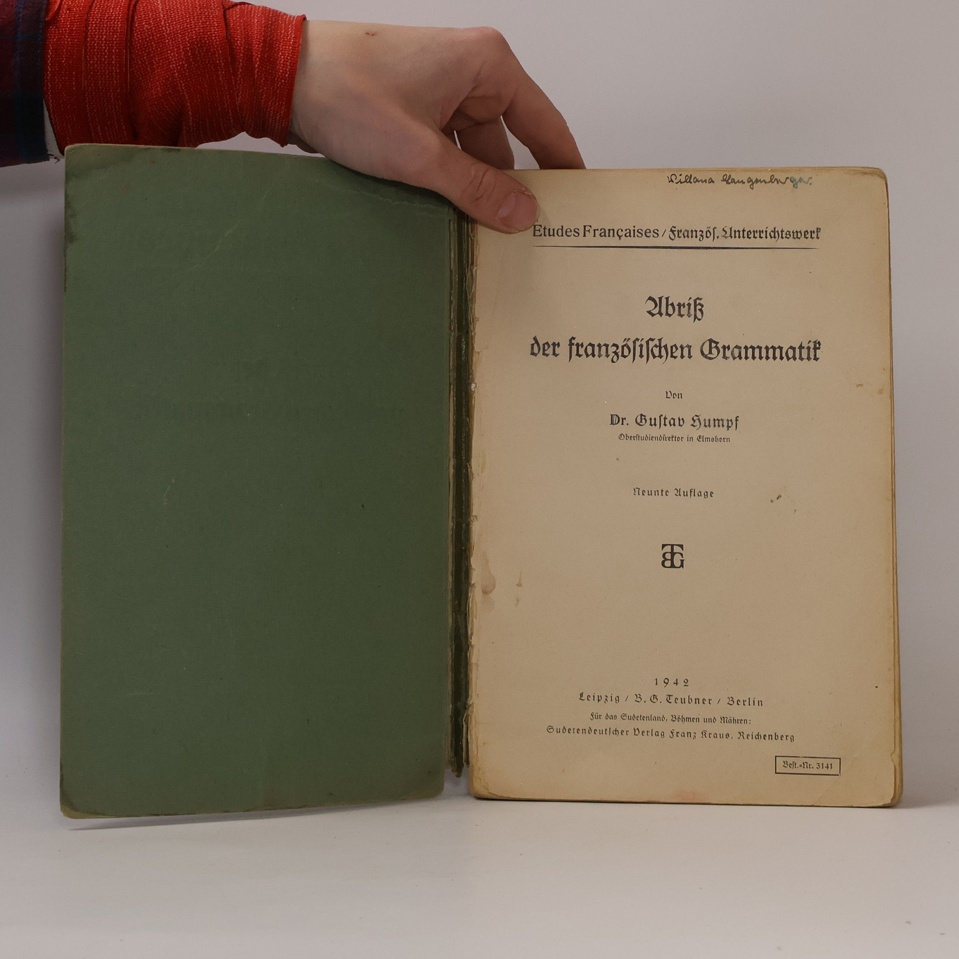 Gustav Humpf Abriss der französischen Grammatik