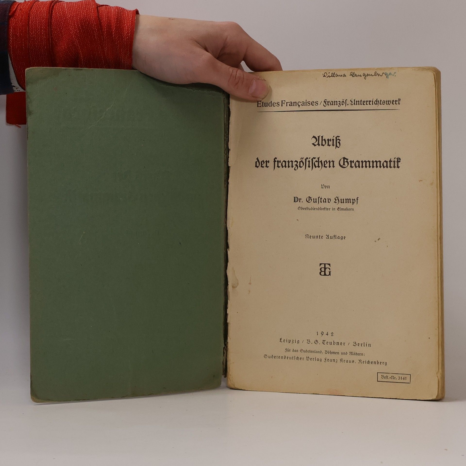 Gustav Humpf Abriss der französischen Grammatik