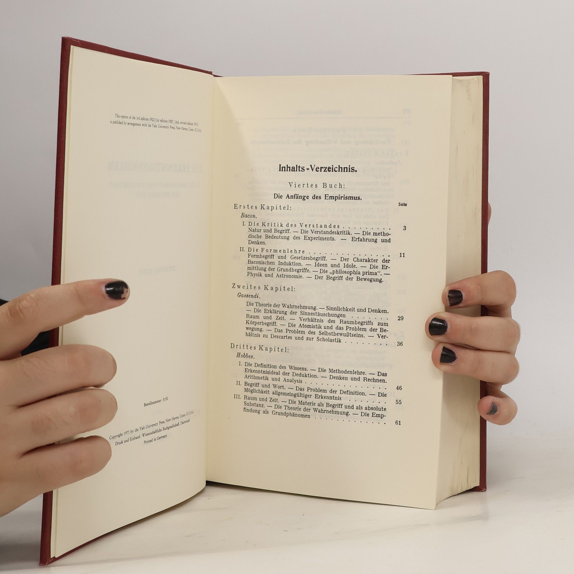 Ernst Cassirer Das Erkentnisproblem in der Philosophie und Wissenschaft der neueren Zeit. II. Band