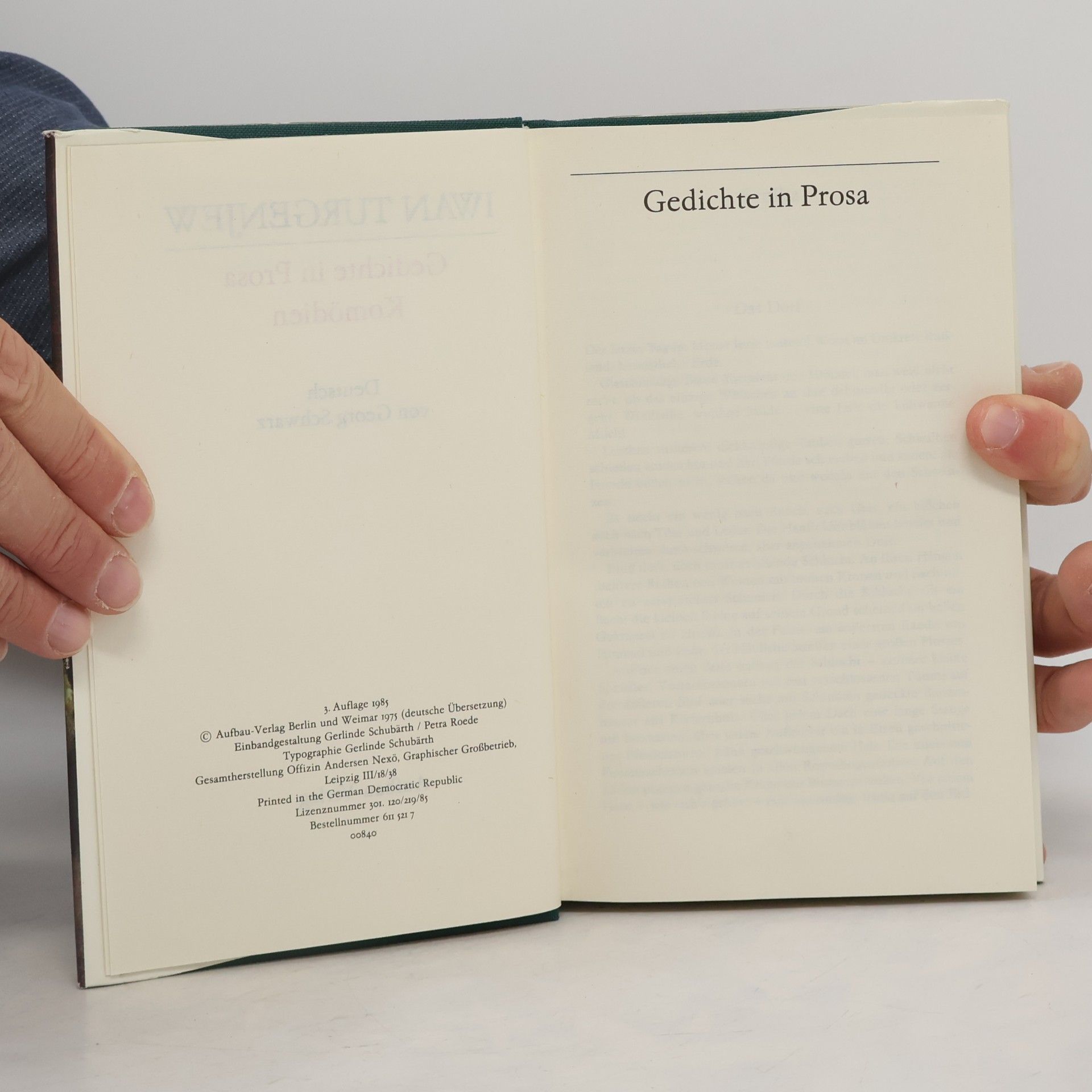 Ivan Turgenev Gedichte in Prosa. Komödien
