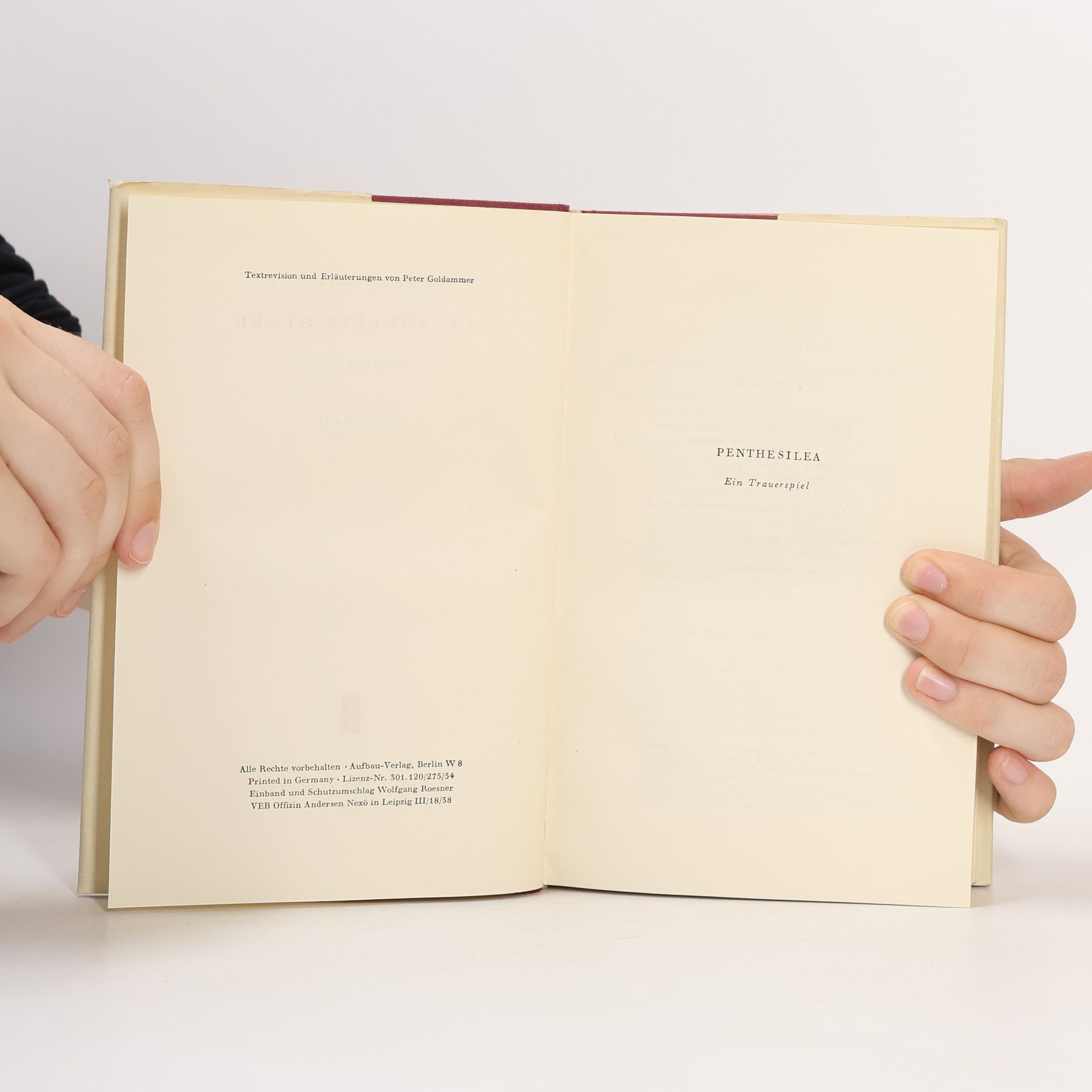Heinrich von Kleist Gesammelte Werke in vier Bänden. Zweiter Band