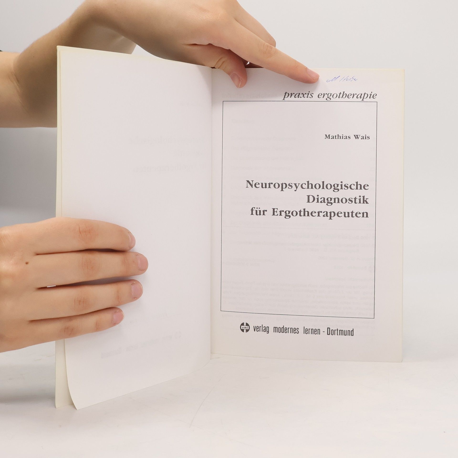 Mathias Wais Neuropsychologische Diagnostik für Ergotherapeuten