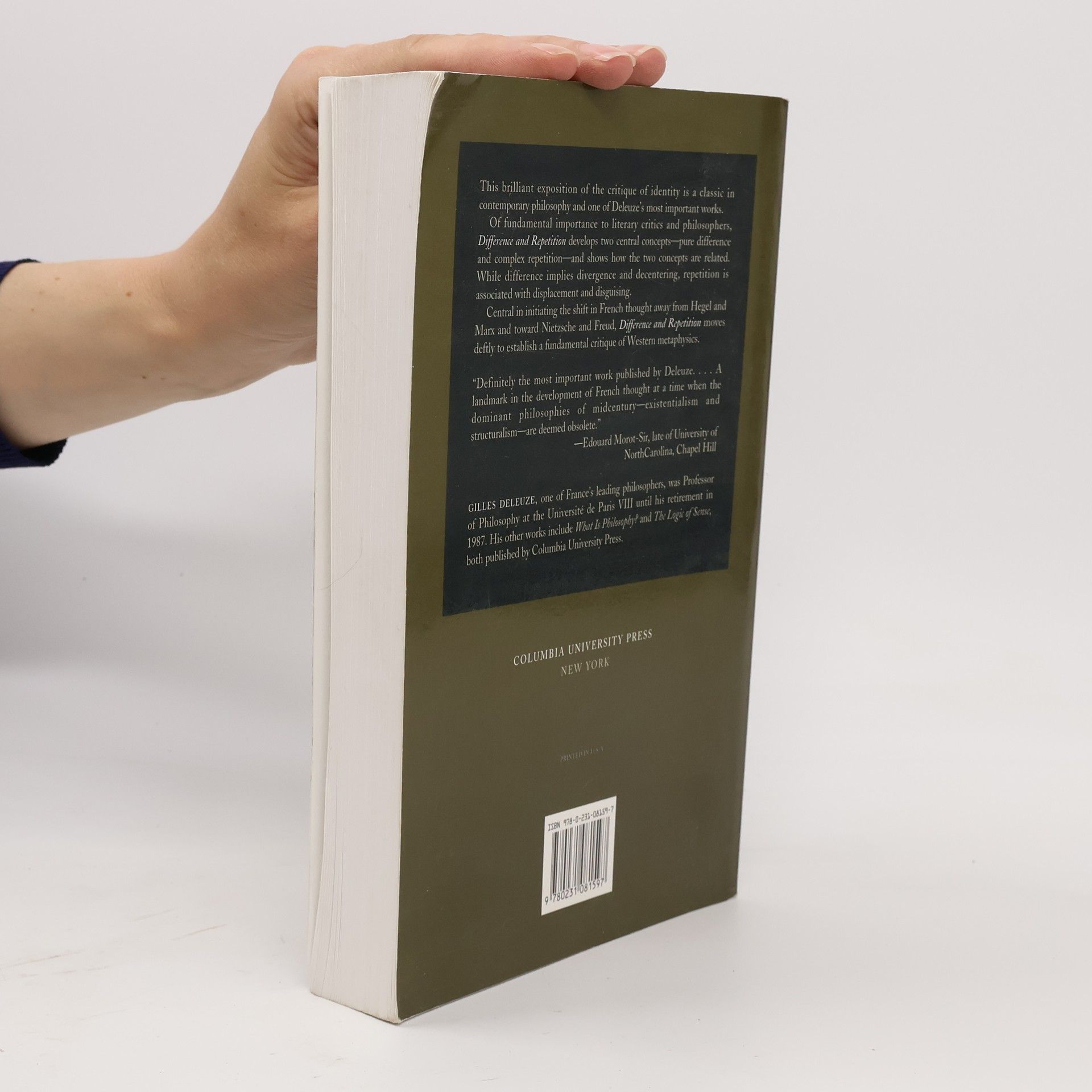 Gilles Deleuze Difference and Repetition