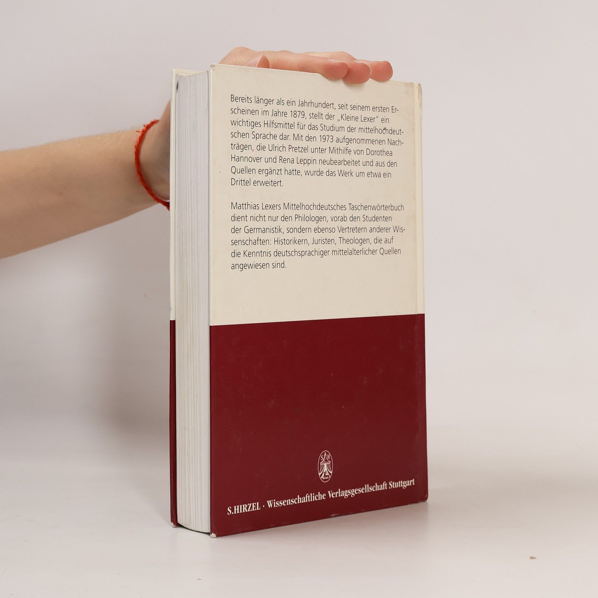 Matthias von Lexer Mittelhochdeutsches Taschenwörterbuch
