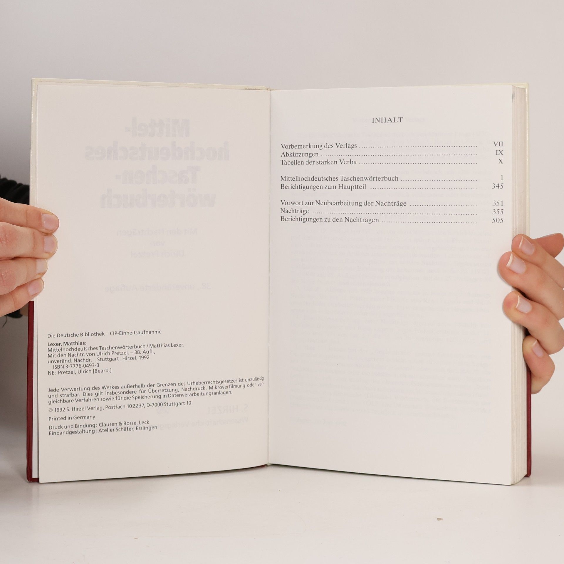 Matthias von Lexer Mittelhochdeutsches Taschenwörterbuch