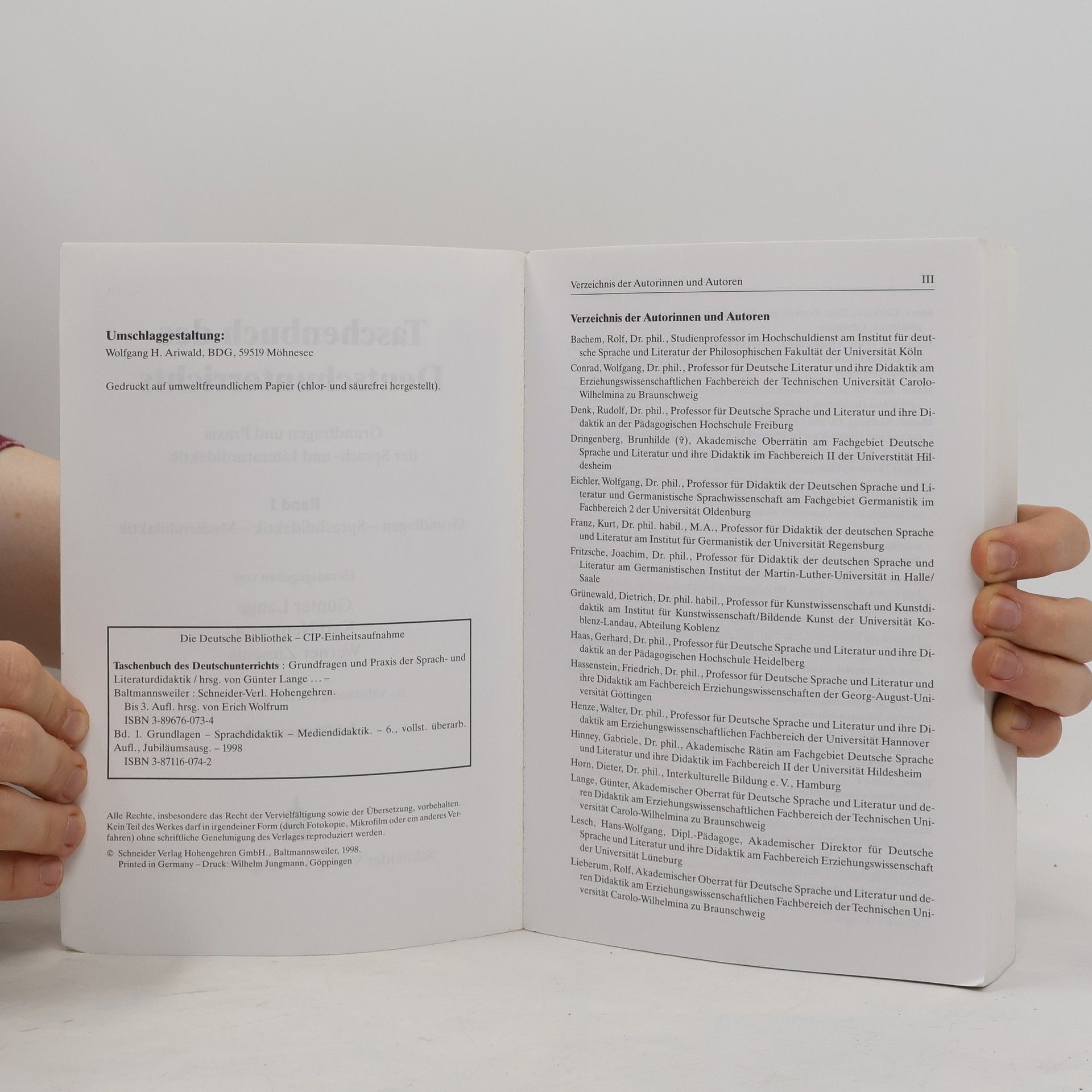 Erich Wolfrum Taschenbuch des Deutschunterrichts 1