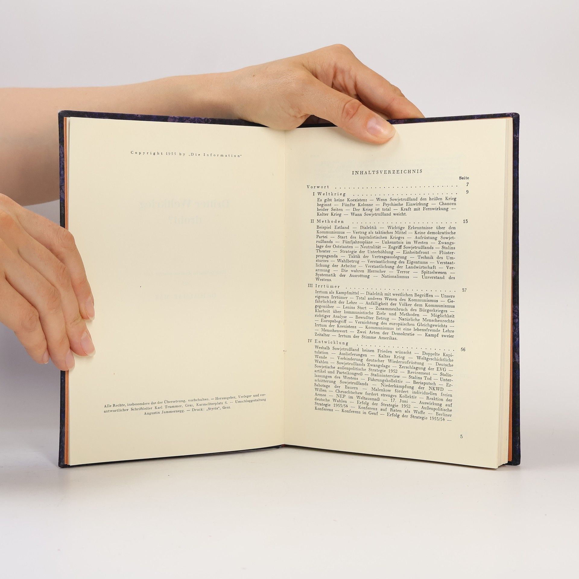 Various authors Dritter Weltkrieg droht?