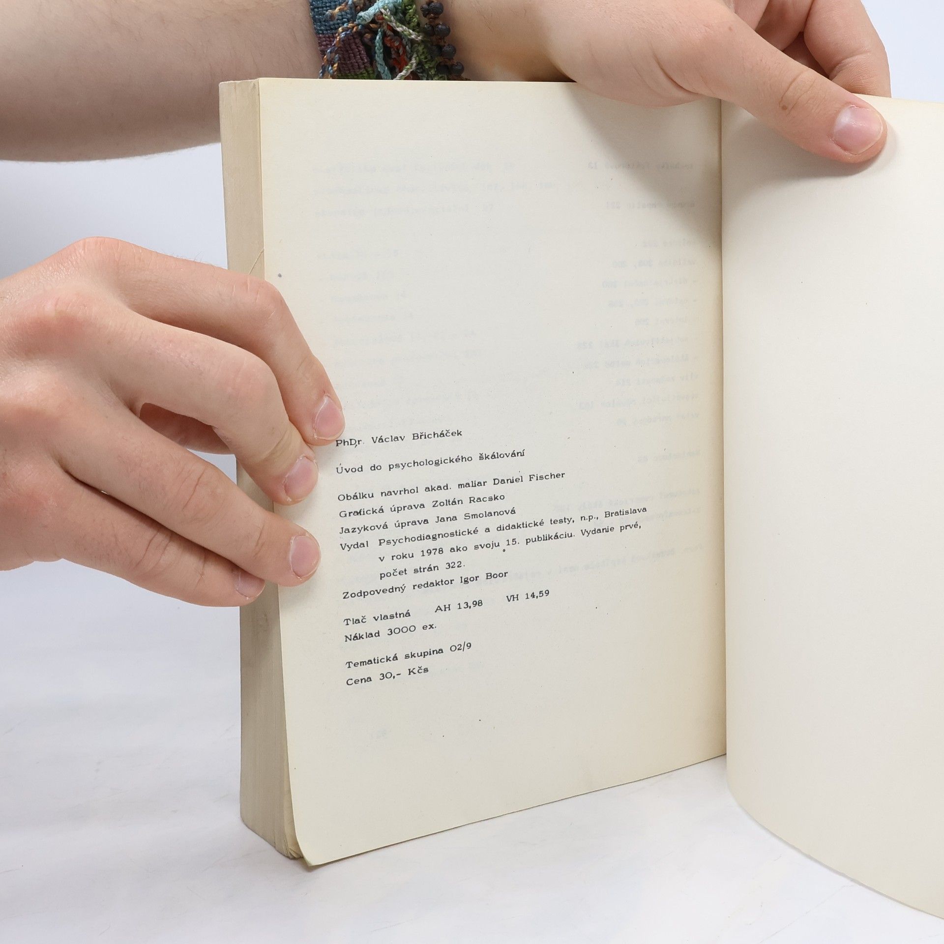 Václav Břicháček Úvod do psychologického škálování