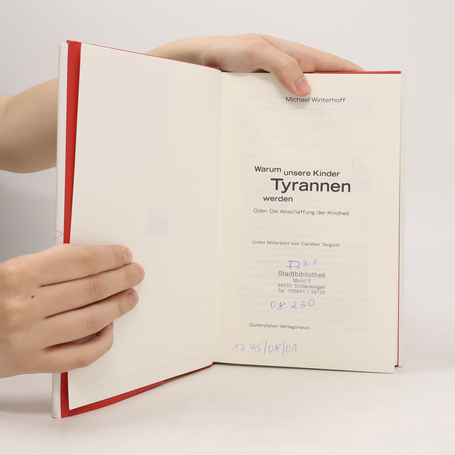 Michael Winterhoff Warum unsere Kinder Tyrannen werden