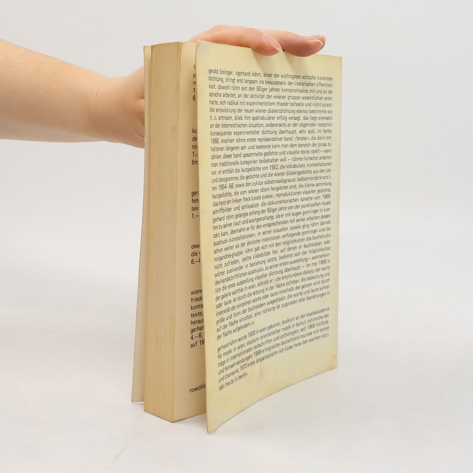 Gerhard Rühm Gesammelte Gedichte und visuelle Texte