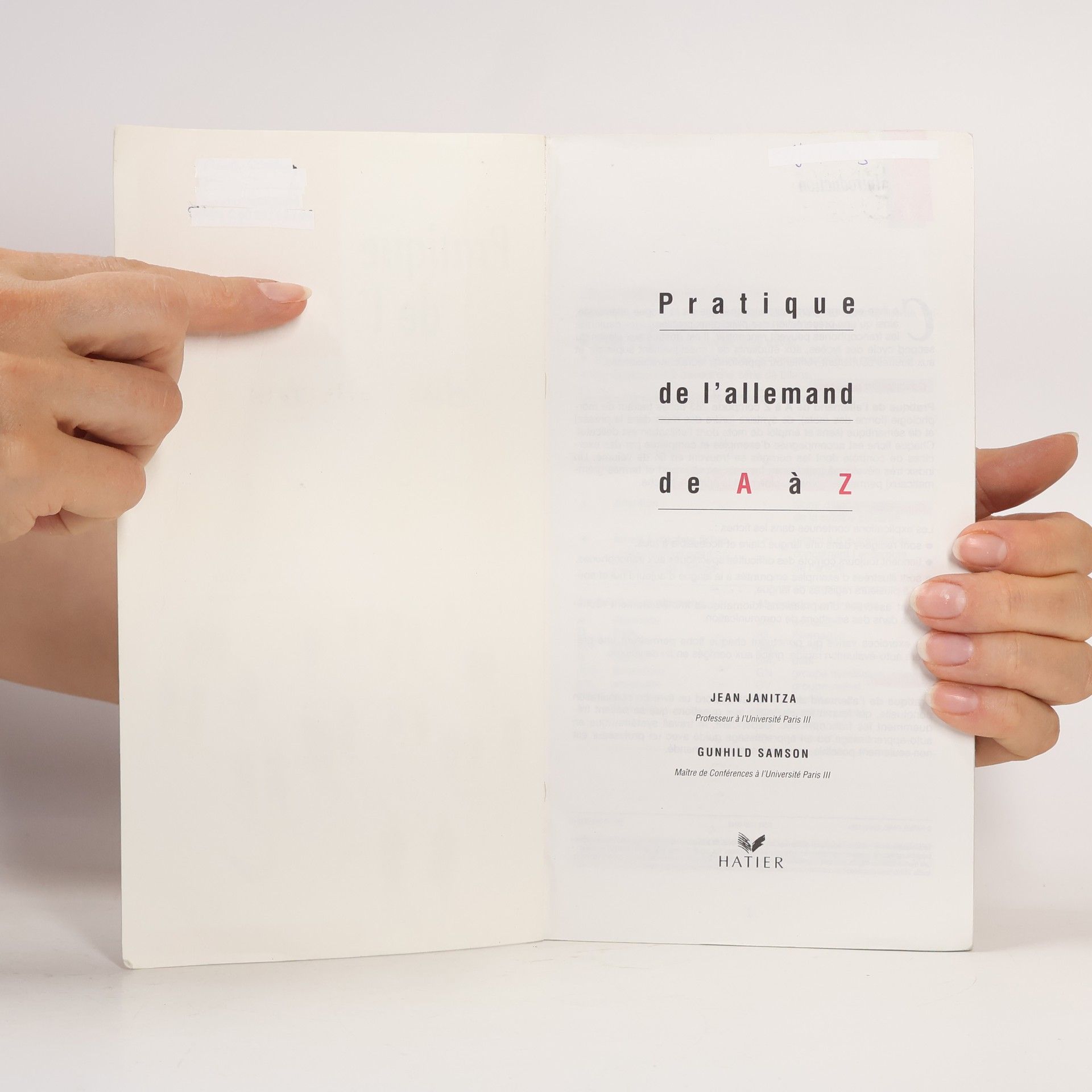 Jean Janitza Pratique de l'allemand de A à Z ed.94