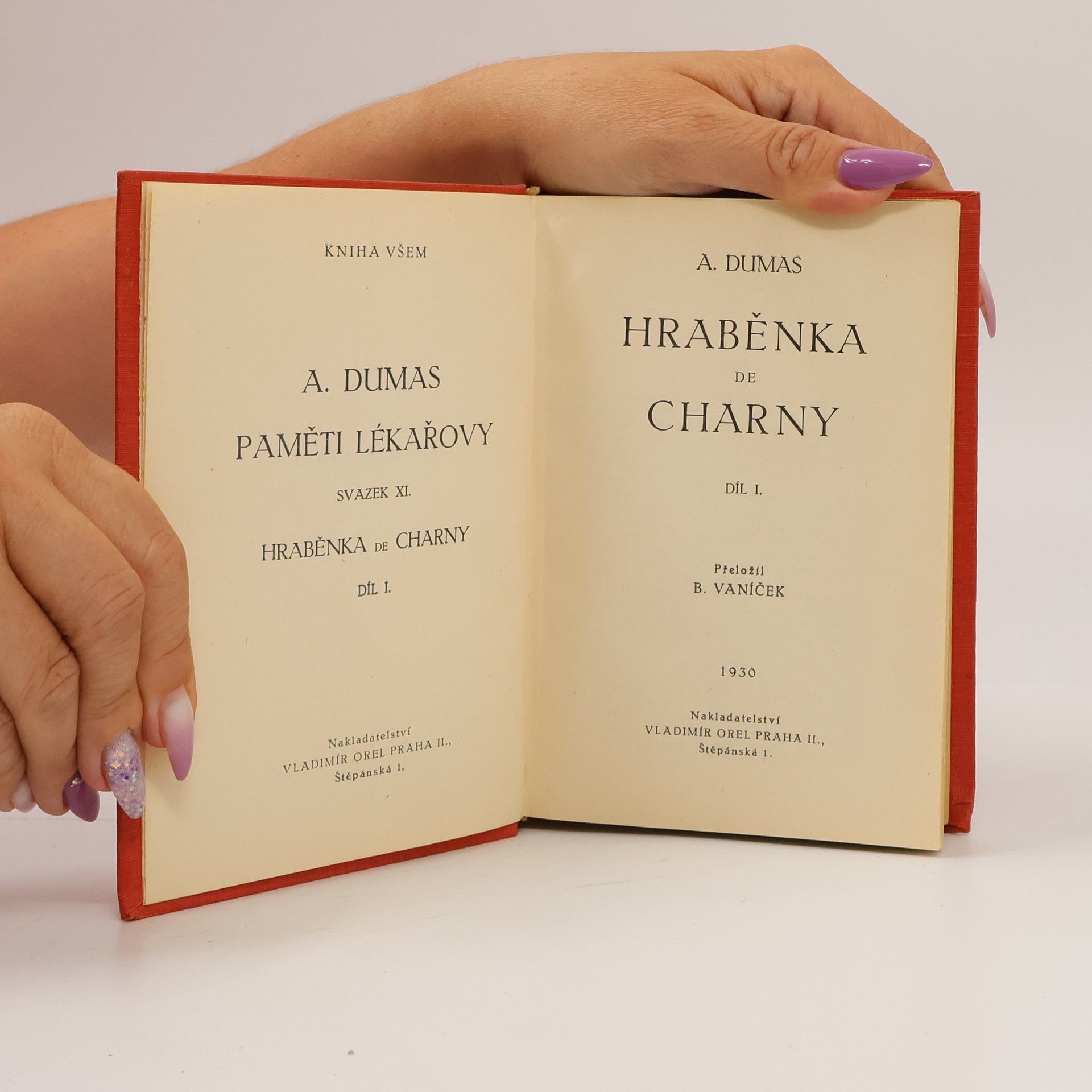 Alexandre Dumas starší Paměti lékařovy, svazek XI. Hraběnka de Charny, díl I.
