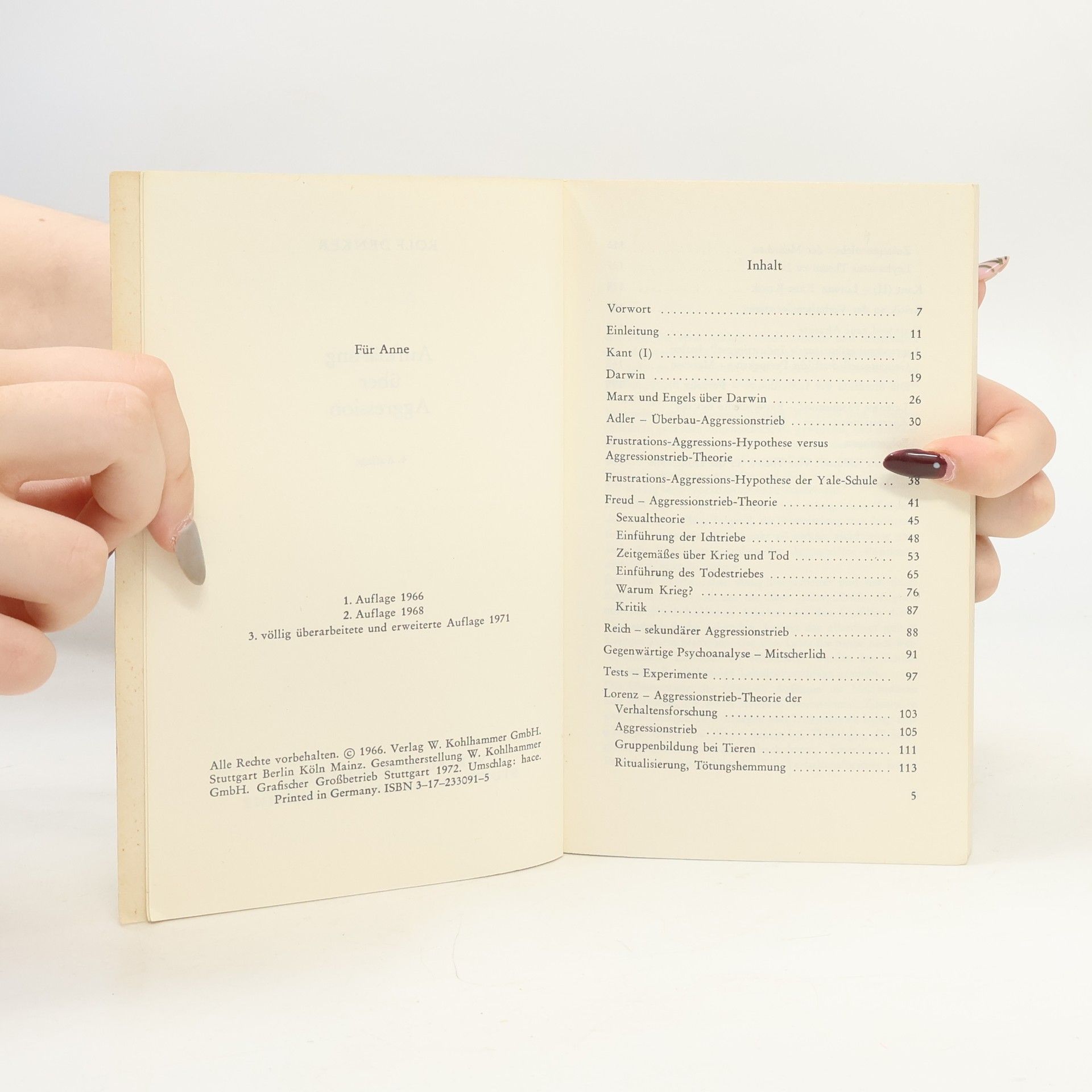 Rolf Denker Urban-Taschenbücher - Reihe 80, 814: Aufklärung über Aggression