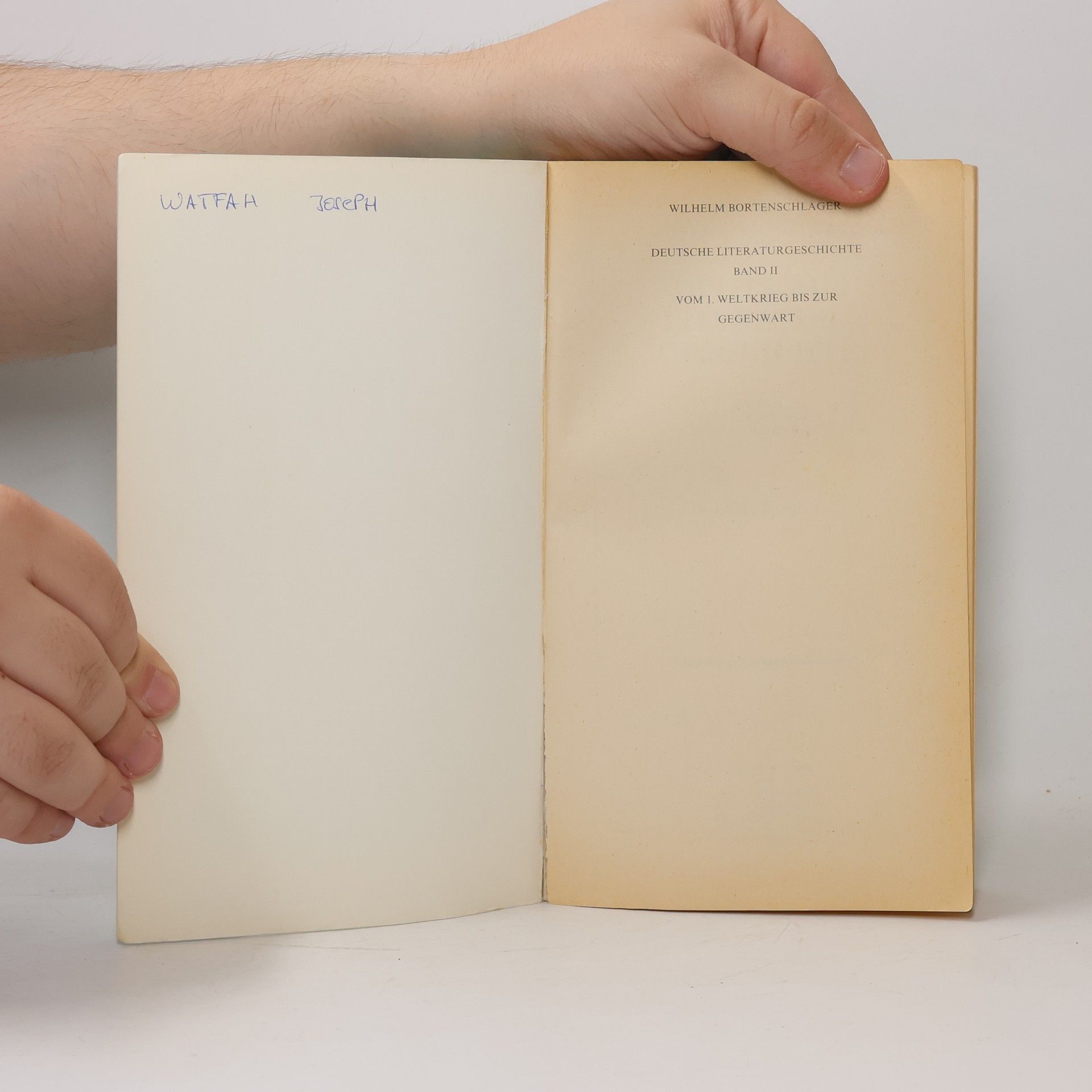 Wilhelm Bortenschlager Deutsche Literaturgeschichte. Band 2, Vom 1. Weltkrieg bis zur Gegenwart
