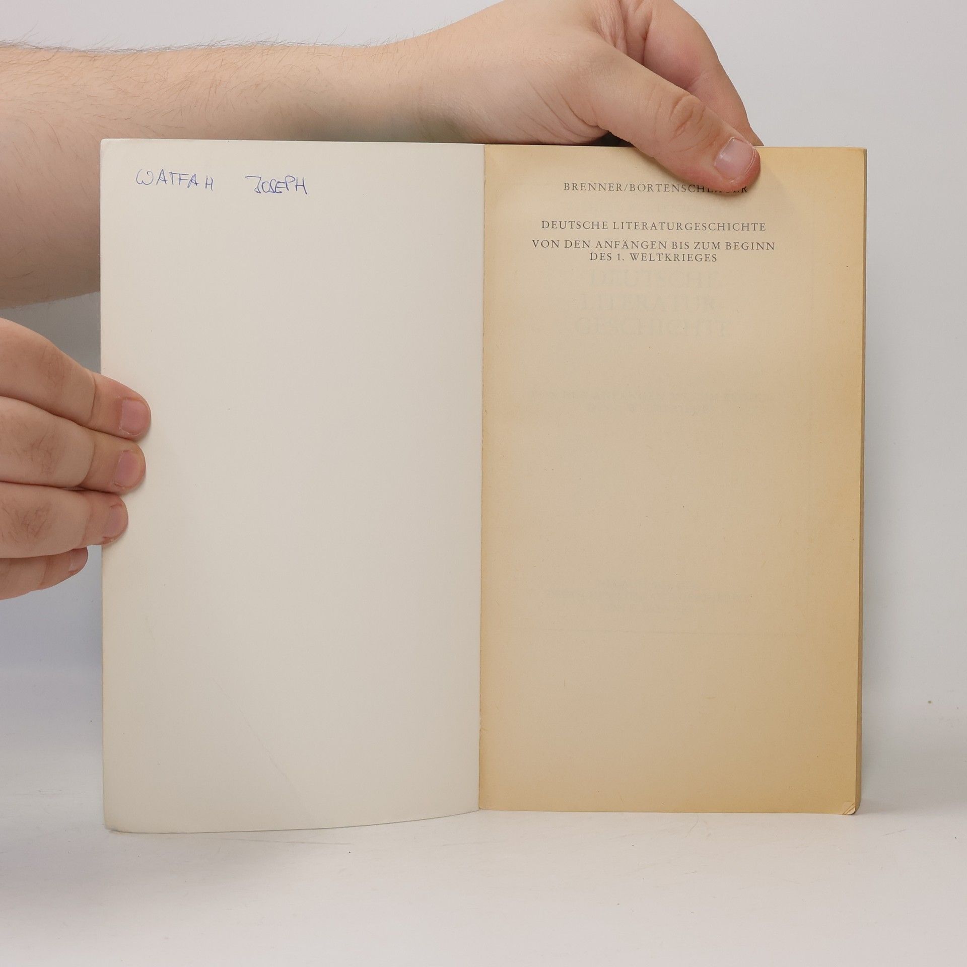 Wilhelm Bortenschlager Deutsche Literaturgeschichte. Von den Anfängen bis zum Beginn des 1. Weltkrieges