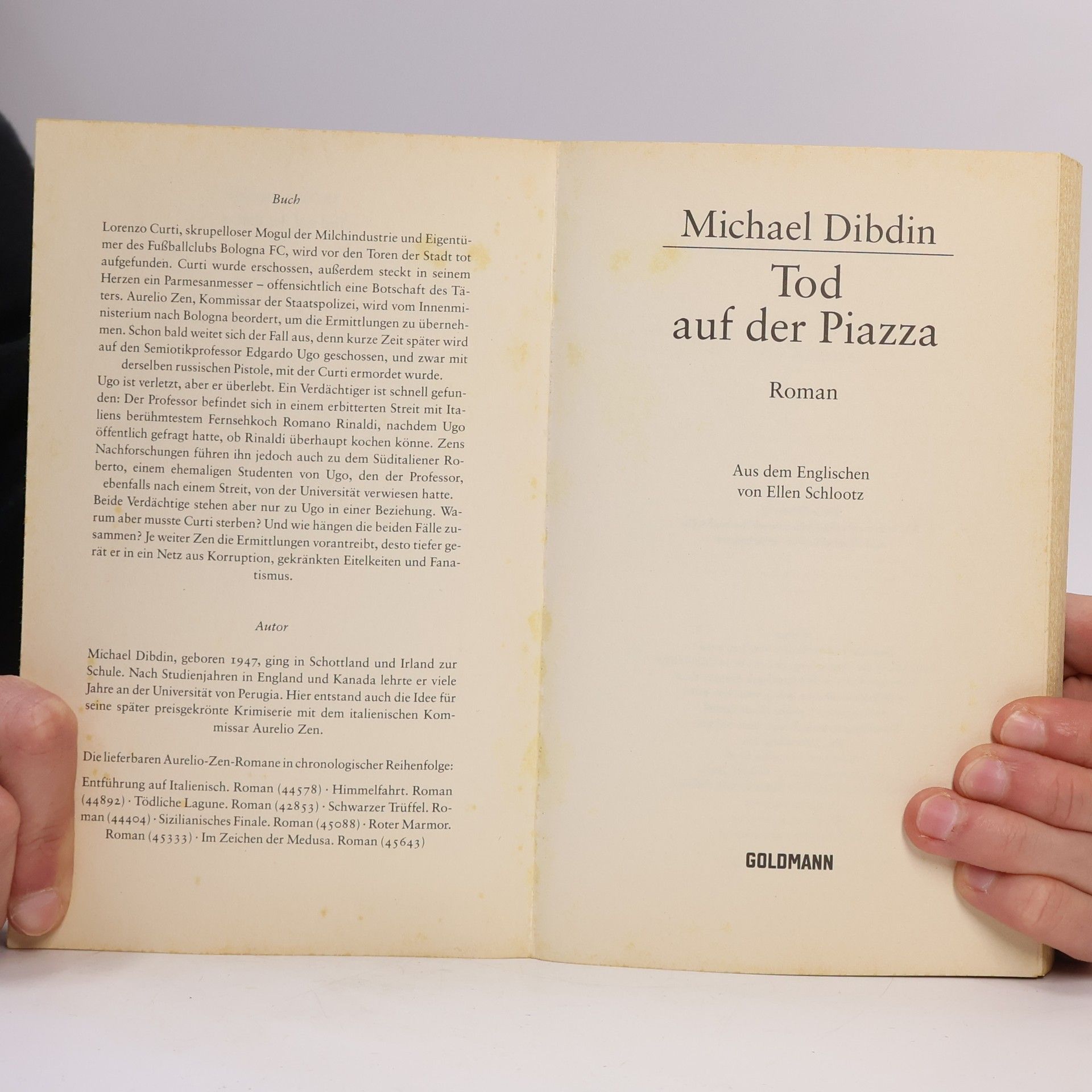 Michael Dibdin Tod auf der Piazza