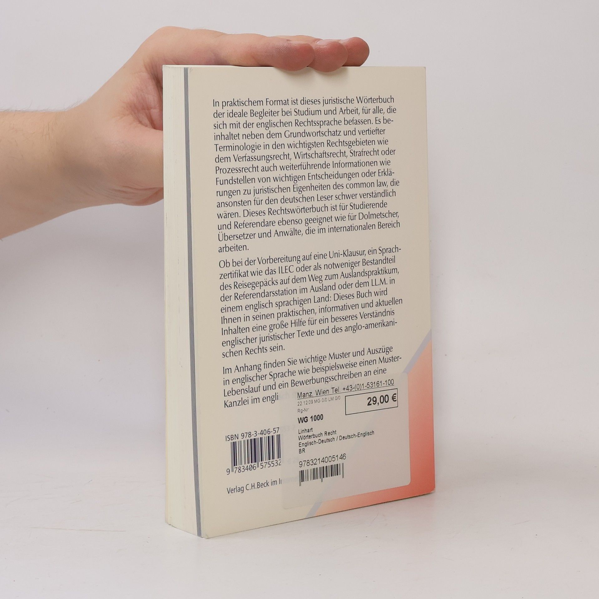 Karin Linhart Wörterbuch Recht, Deutsch-Englisch/Englisch-Deutsch