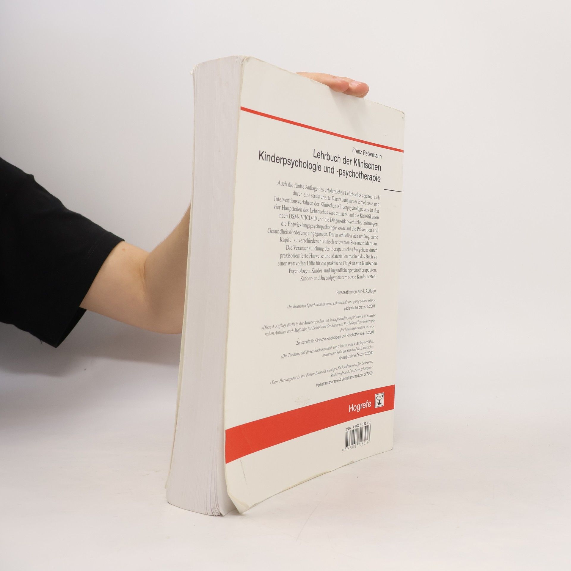 Franz Petermann Lehrbuch der klinischen Kinderpsychologie und -psychotherapie