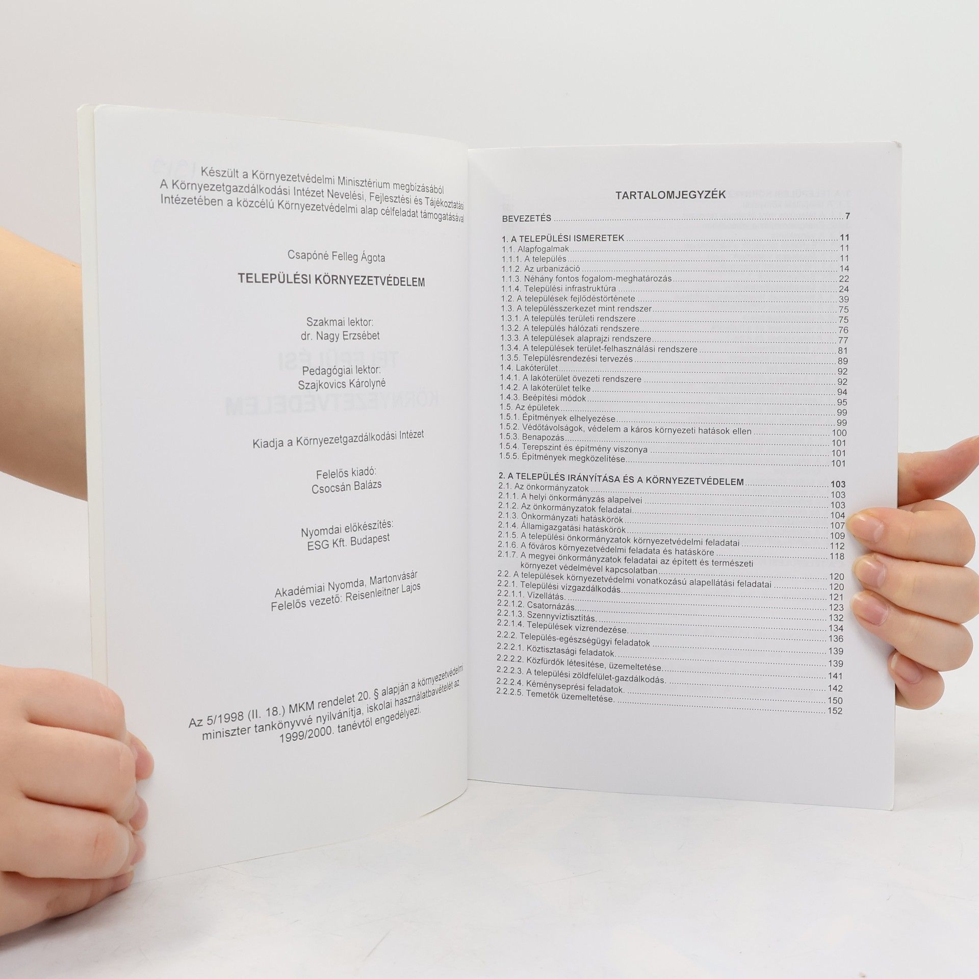 Autorenkollektiv Települési Környezetvédelem