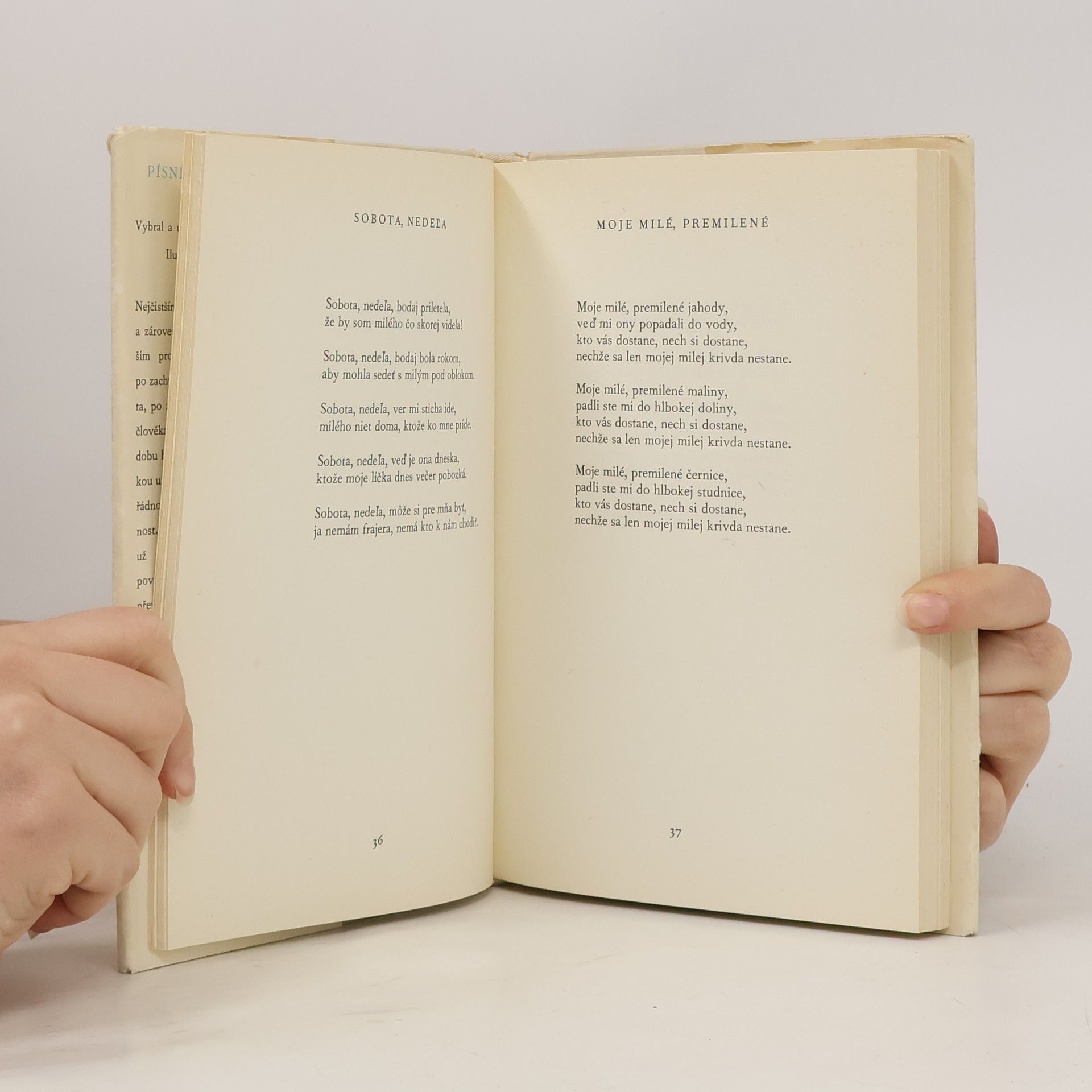 Andrej Melicherčík Písně moje, písně ... Výběr ze slovenské lidové poezie