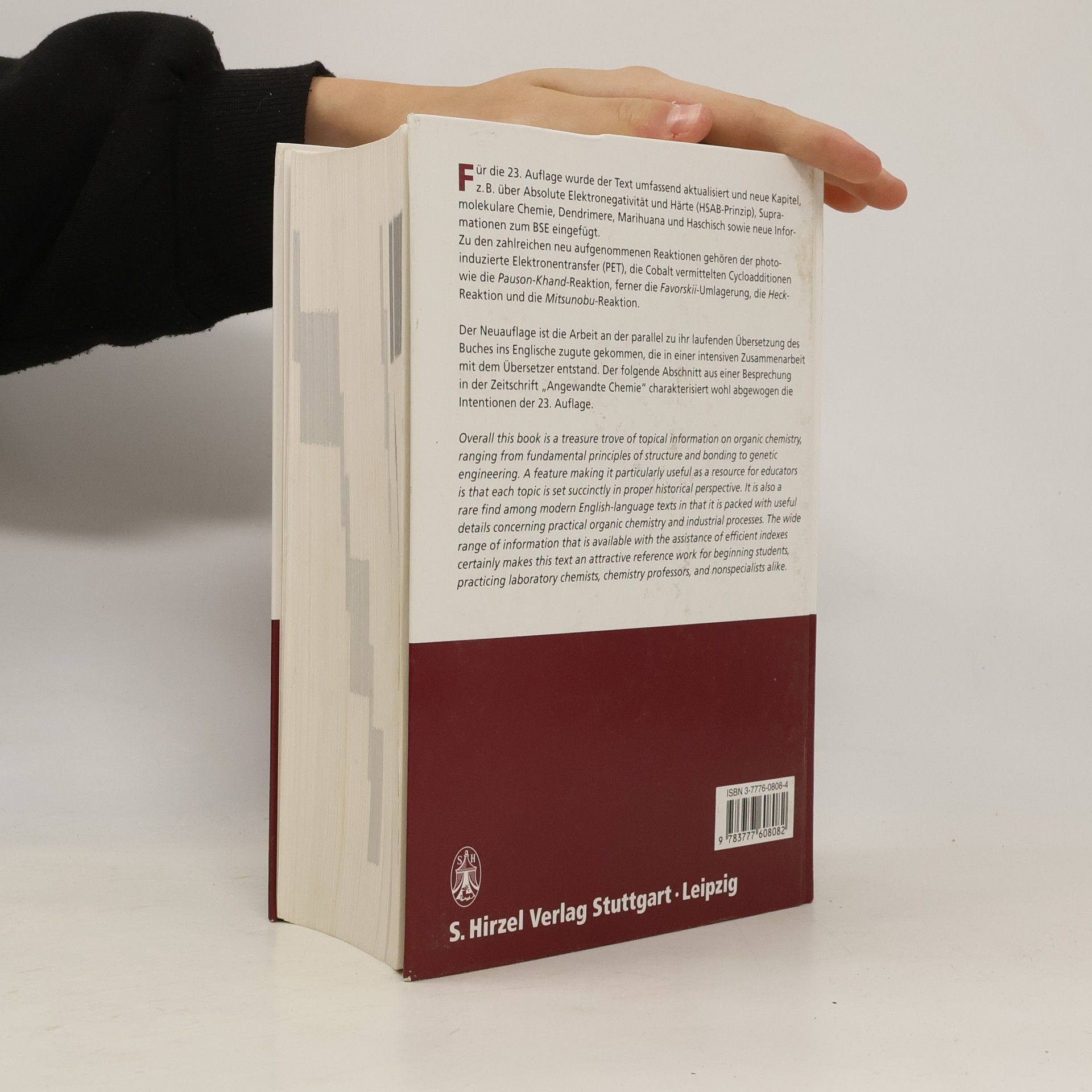 Wittko Francke Lehrbuch der Organischen Chemie