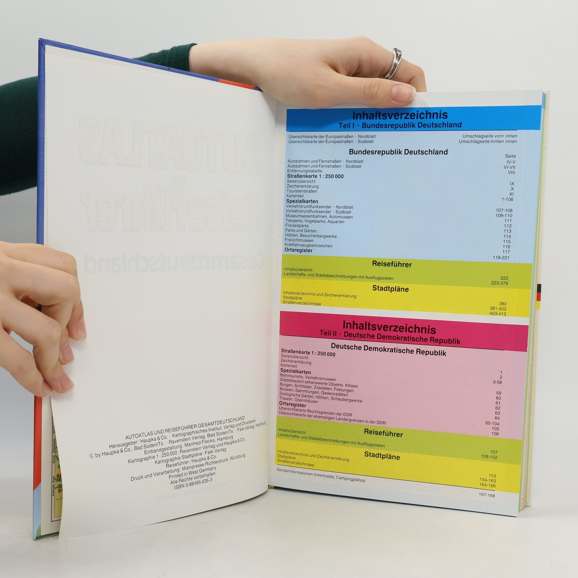 Autoatlas und Reiseführer Bundesrepublik Deutschland und Deutsche Demokratische Republik