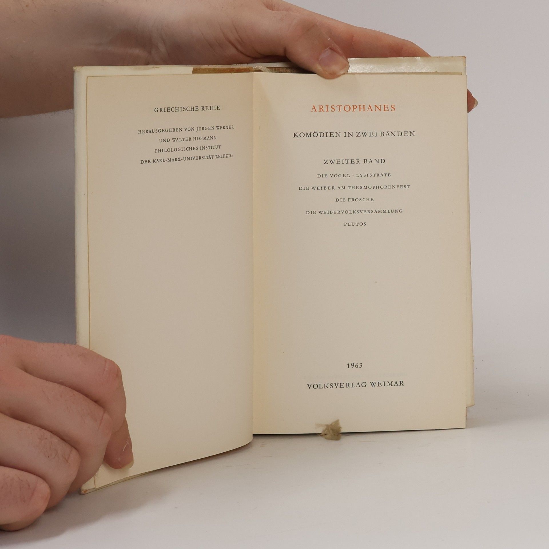 Aristophanes Komödien 2