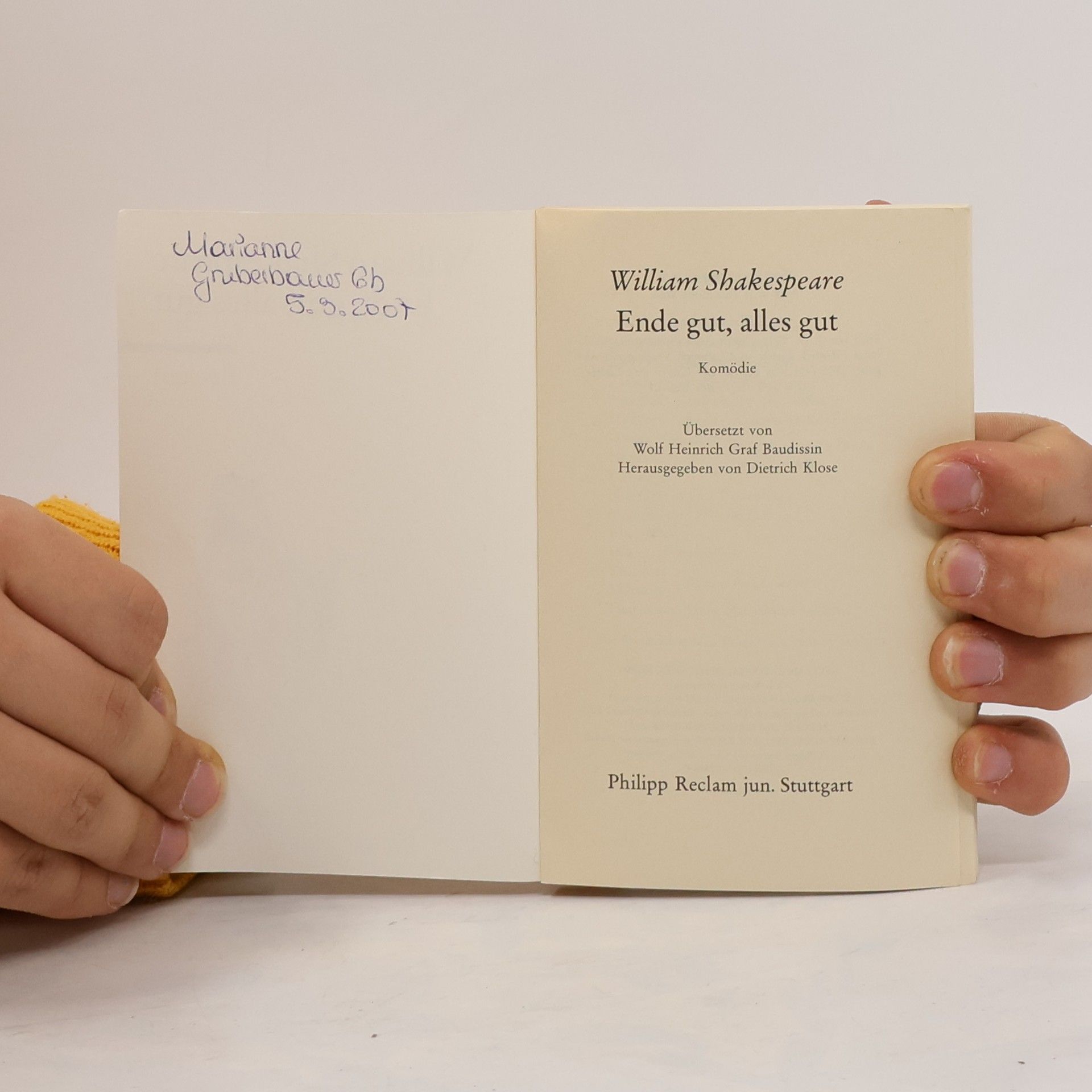 William Shakespeare Ende gut, alles gut