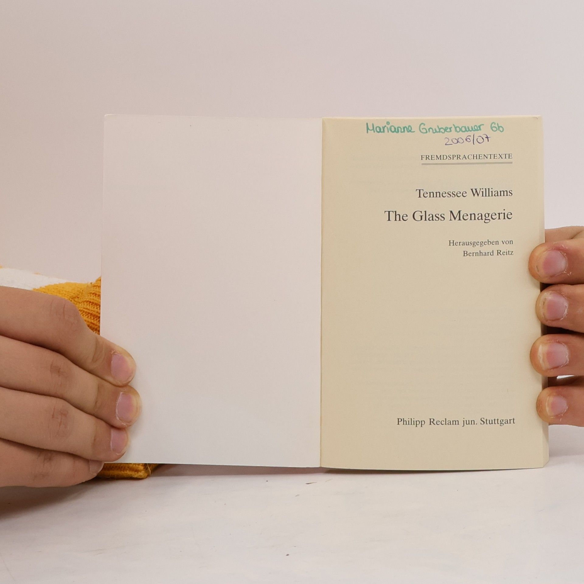 Tennessee Williams The glass menagerie