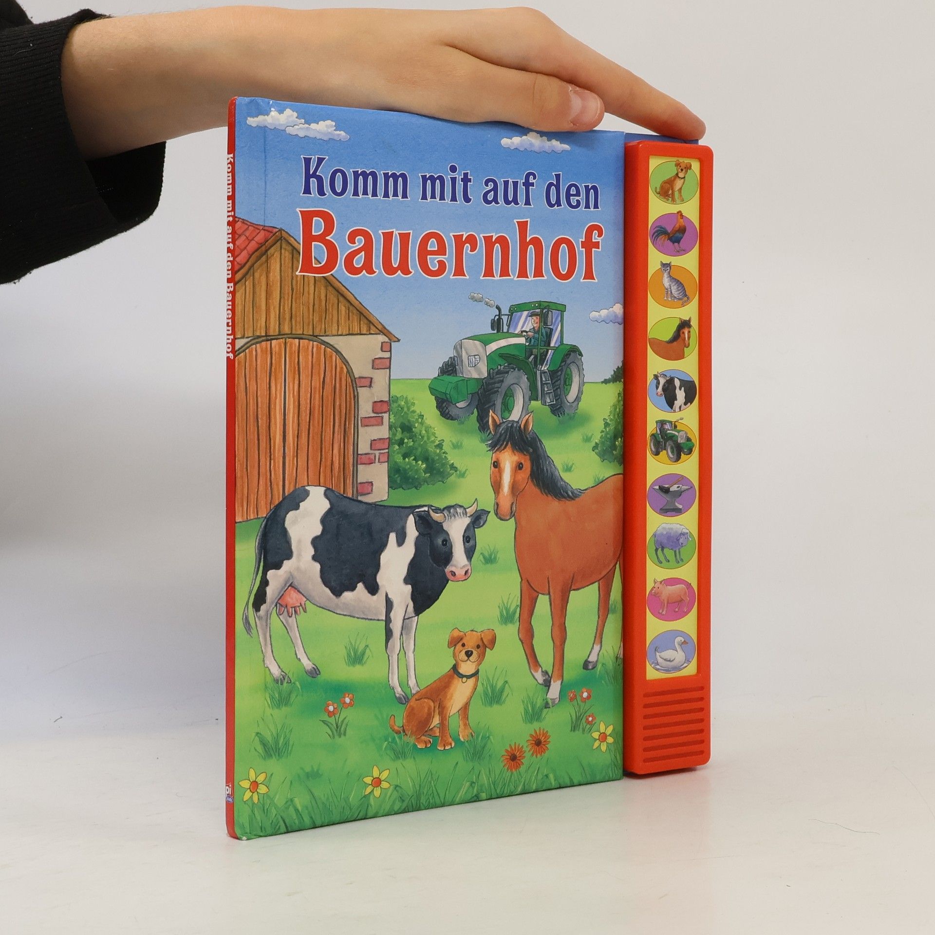 Axel Dissmann Komm mit auf den Bauernhof - Vorlese-Pappbilderbuch mit 10 Geräuschen und Fibelschrift