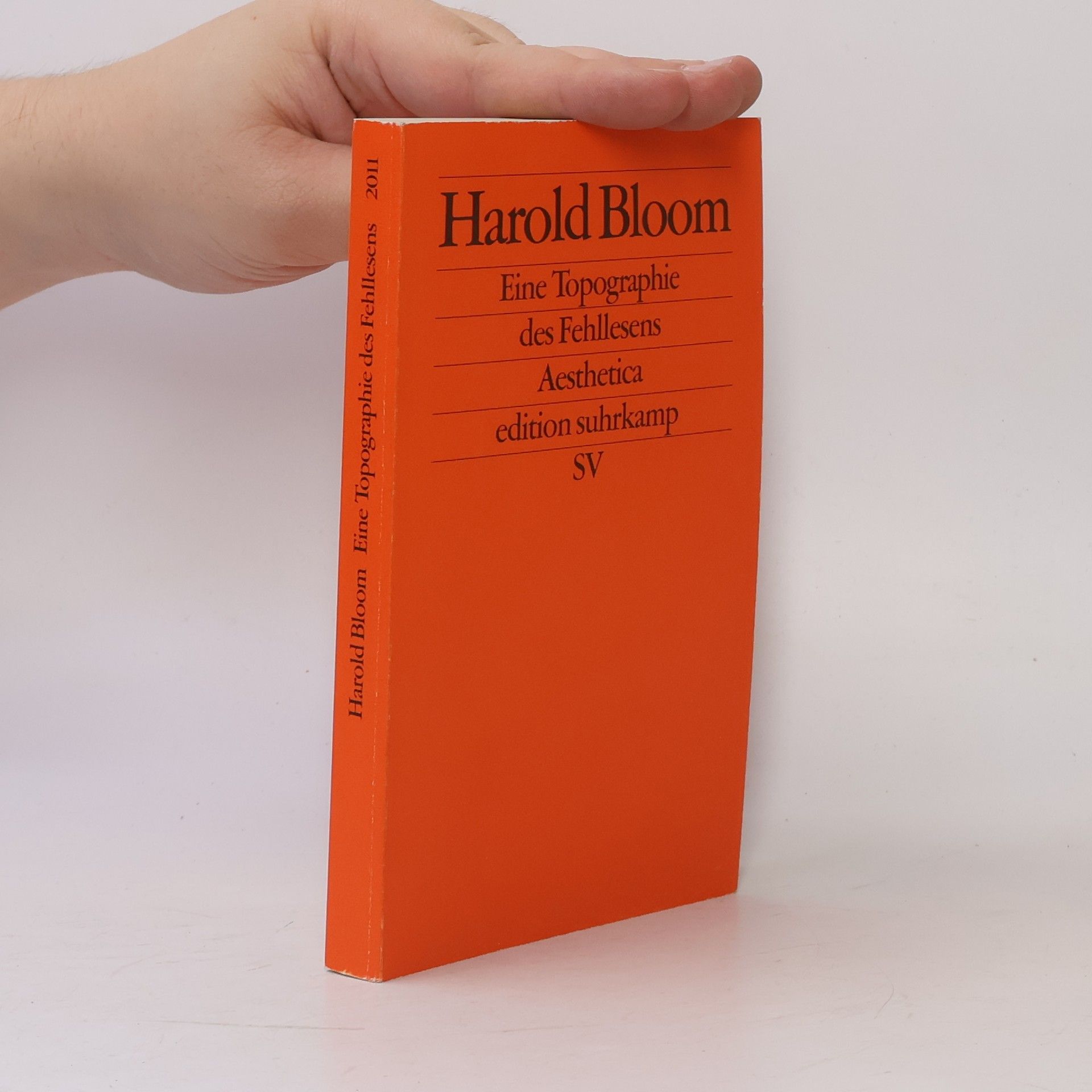 Harold Bloom Edition Suhrkamp: Eine Topographie des Fehllesens