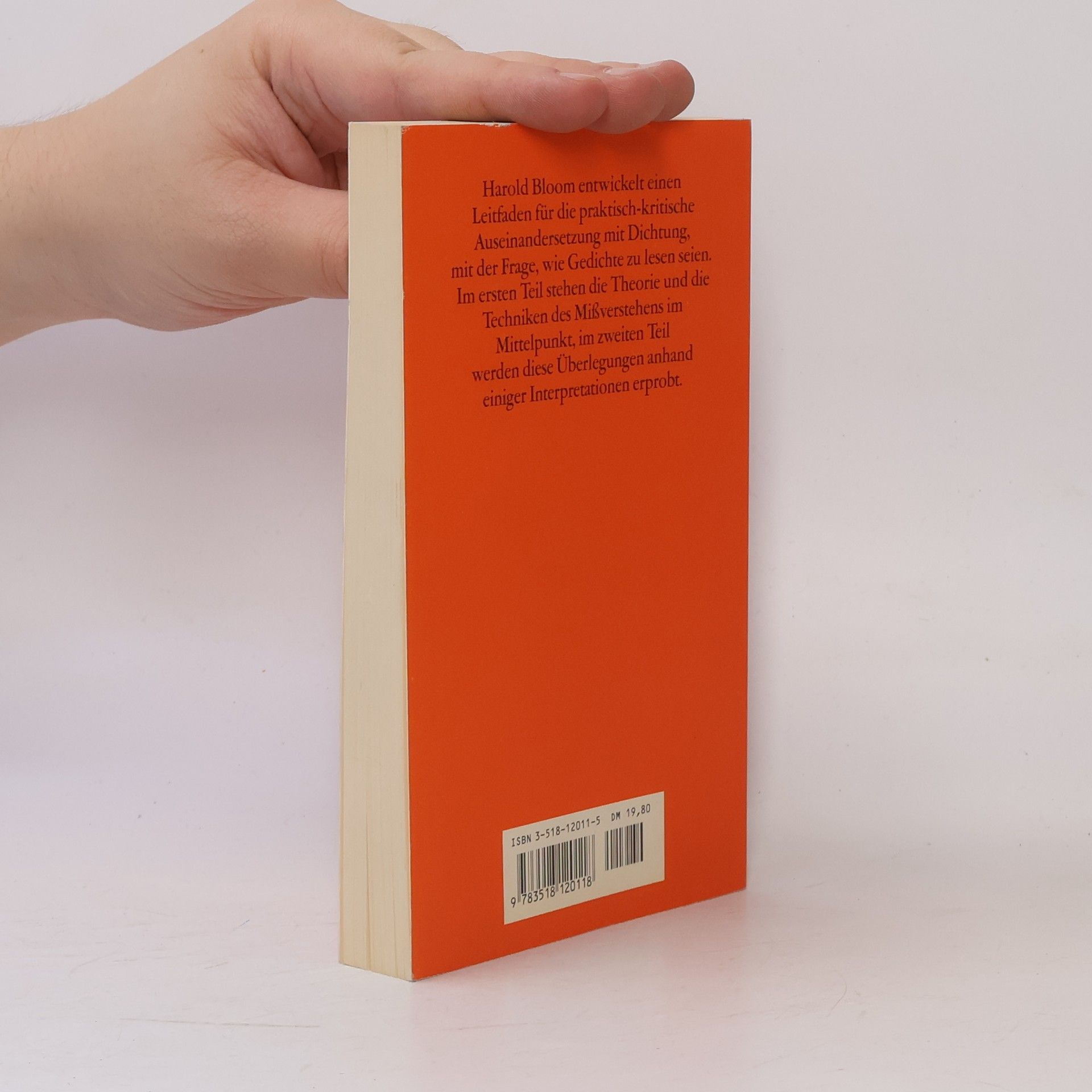 Harold Bloom Edition Suhrkamp: Eine Topographie des Fehllesens