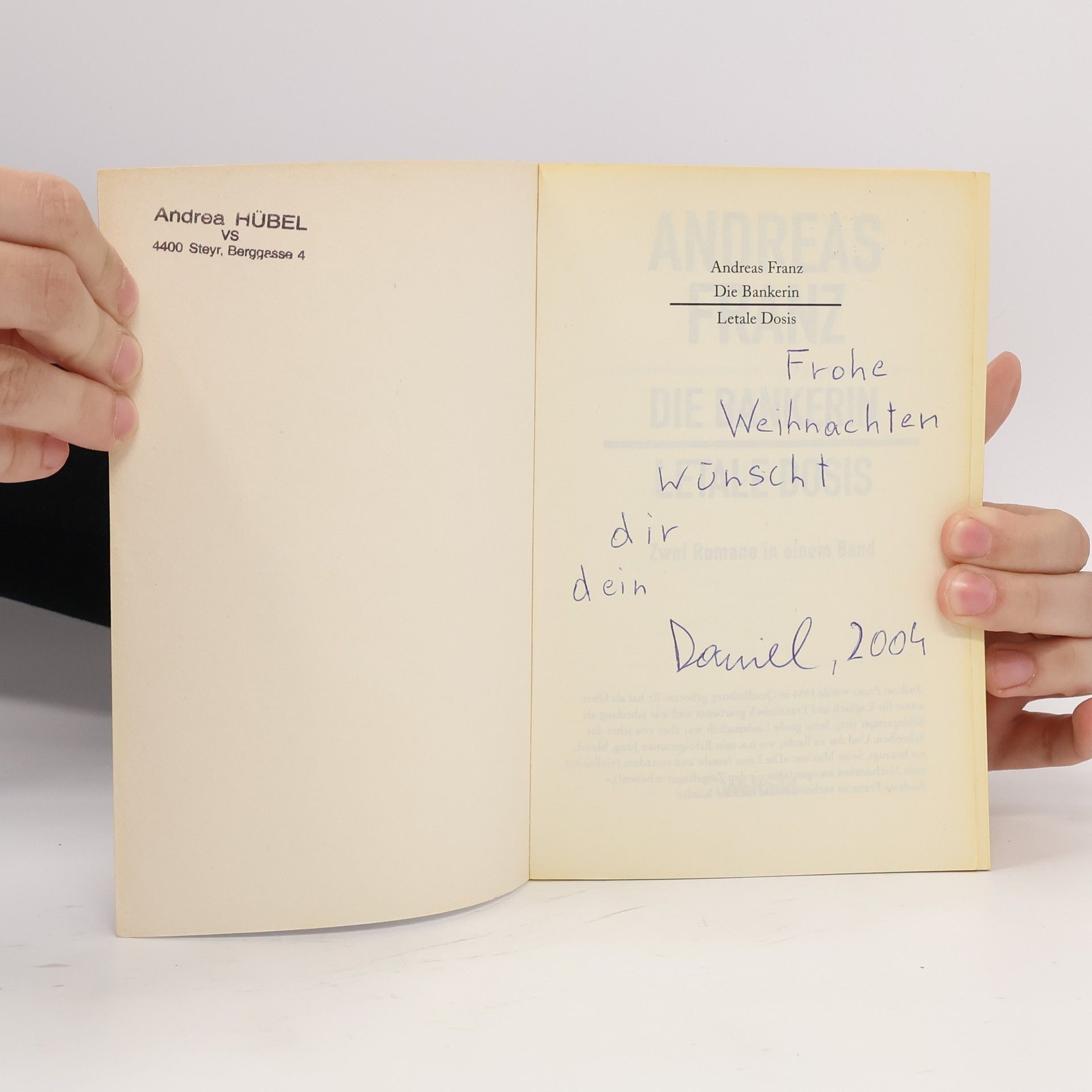 Andreas Franz Die Bankerin / Latale Dosis